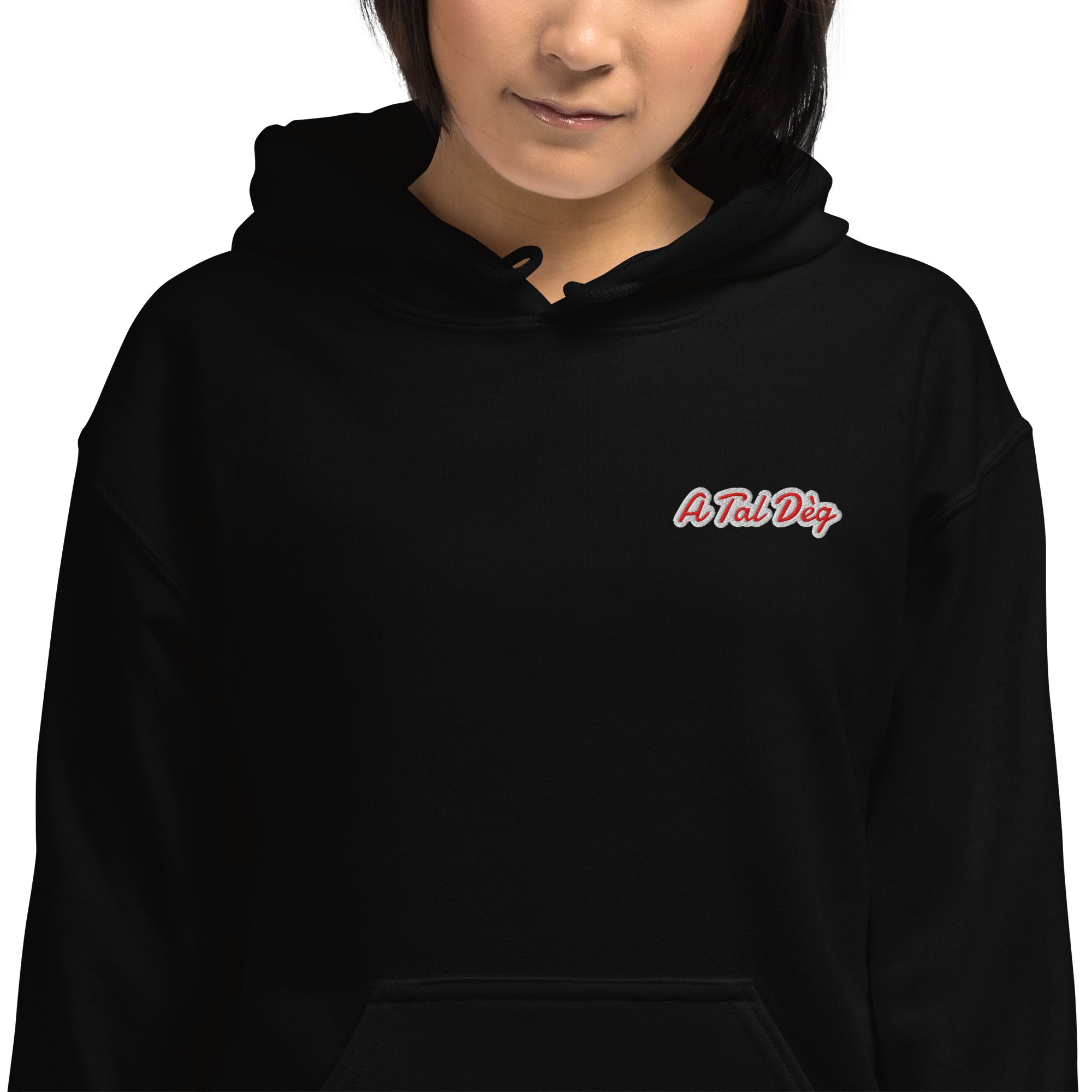 Felpa Ricamata Unisex – Morbida con Cappuccio e Tasca Frontale – Stile Streetwear – A Tal Dèg