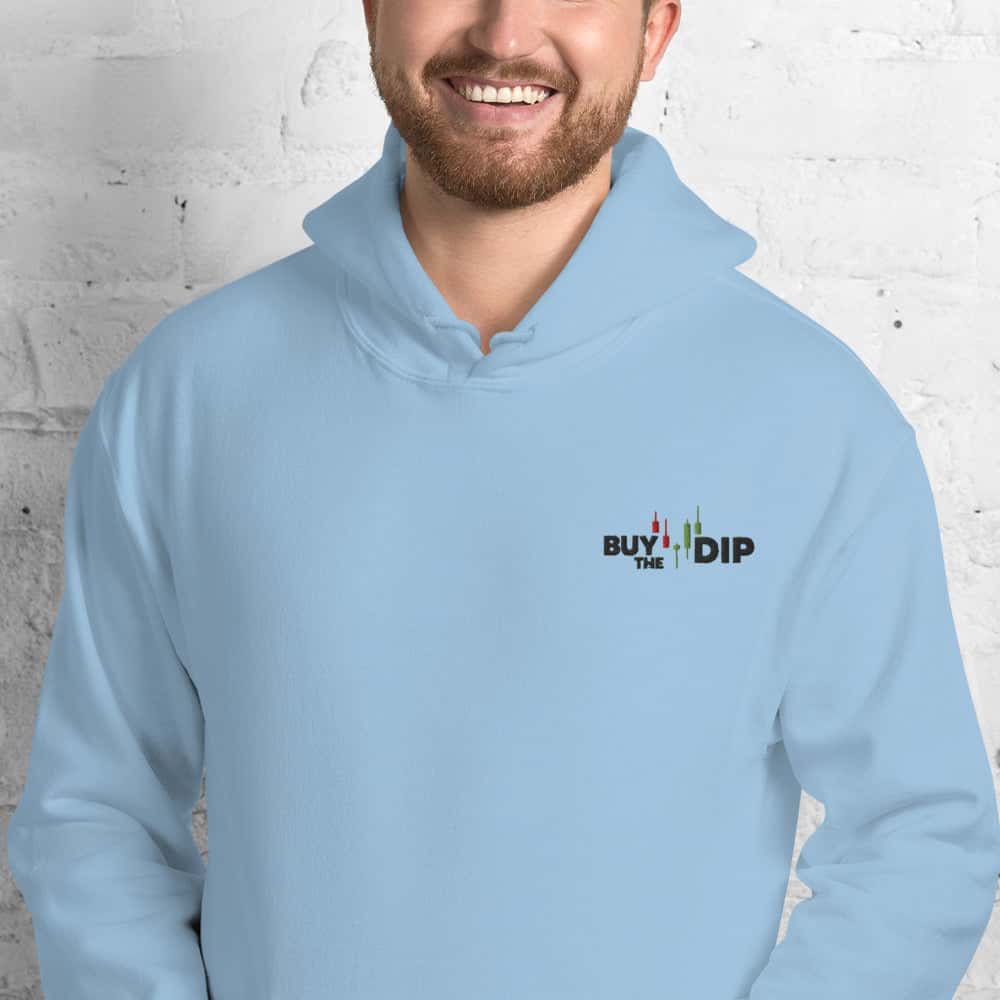 Felpa Ricamata Unisex – Morbida con Cappuccio e Tasca Frontale – Stile Streetwear – Buy The Dip
