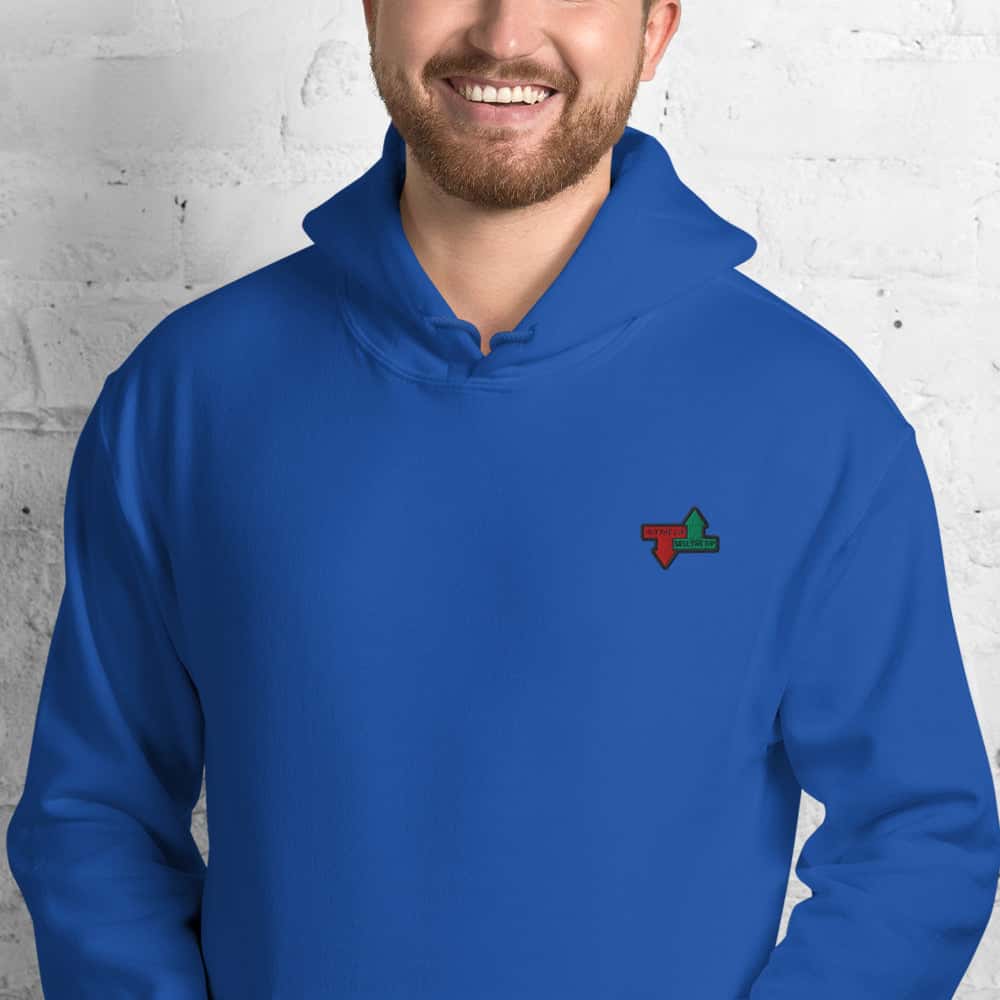 Felpa Ricamata Unisex – Morbida con Cappuccio e Tasca Frontale – Stile Streetwear – Buy The Dip Sell the tip