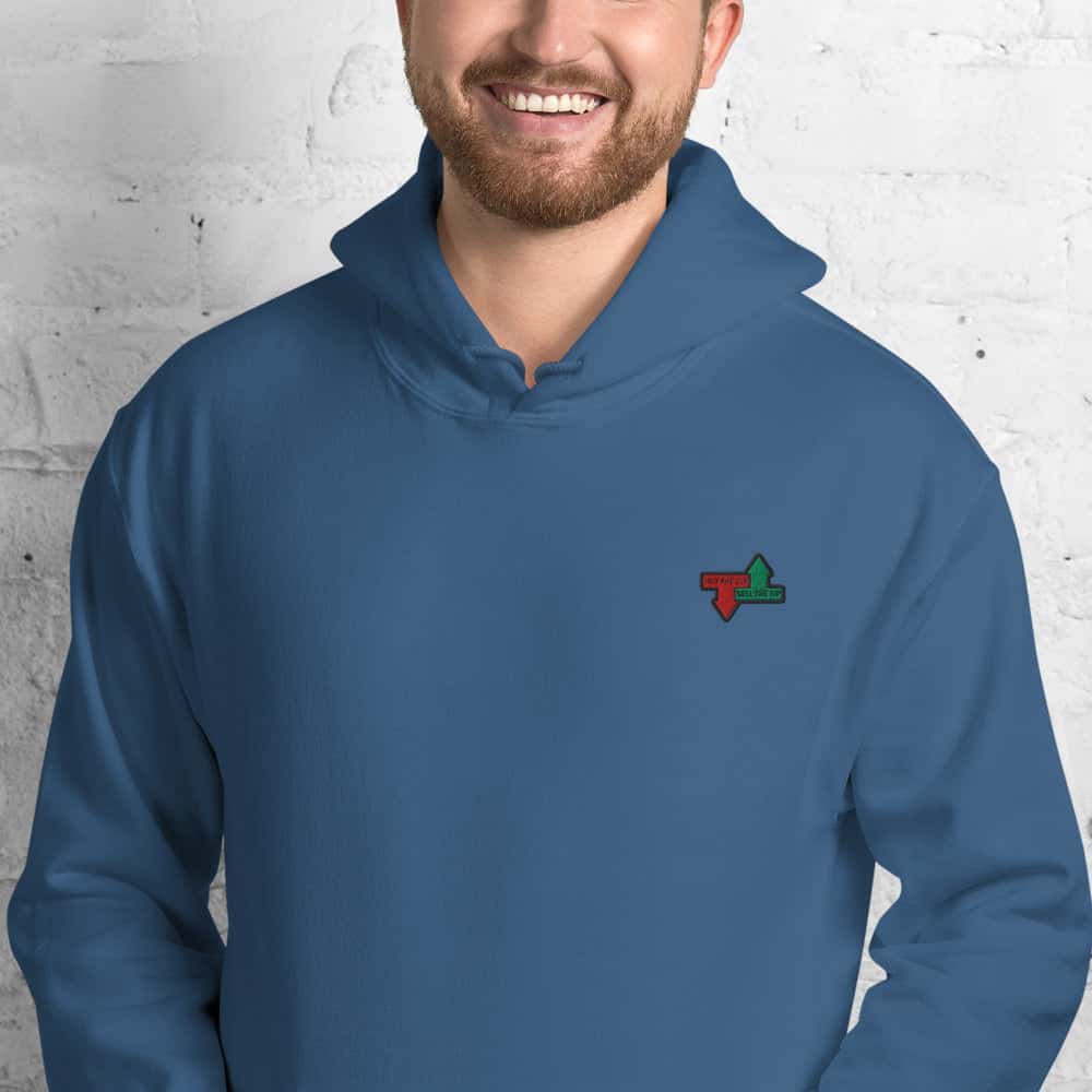 Felpa Ricamata Unisex – Morbida con Cappuccio e Tasca Frontale – Stile Streetwear – Buy The Dip Sell the tip