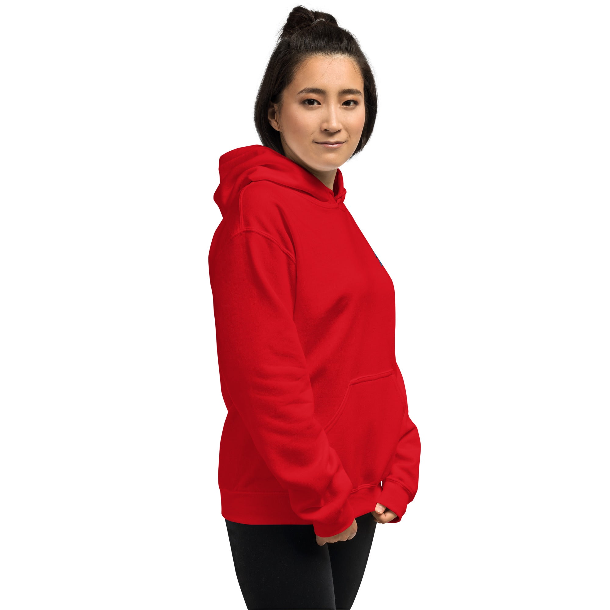 Felpa Ricamata Unisex – Morbida con Cappuccio e Tasca Frontale – Stile Streetwear – Canarino Giallo Blu