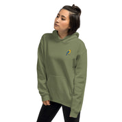Felpa Ricamata Unisex – Morbida con Cappuccio e Tasca Frontale – Stile Streetwear – Canarino Giallo Blu