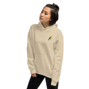 Felpa Ricamata Unisex – Morbida con Cappuccio e Tasca Frontale – Stile Streetwear – Canarino Giallo Blu