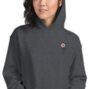 Felpa Ricamata Unisex – Morbida con Cappuccio e Tasca Frontale – Stile Streetwear – Ciliegio