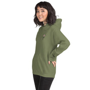 Felpa Ricamata Unisex – Morbida con Cappuccio e Tasca Frontale – Stile Streetwear – Ciliegio