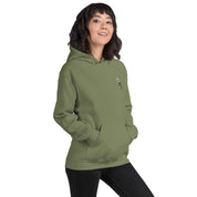 Felpa Ricamata Unisex – Morbida con Cappuccio e Tasca Frontale – Stile Streetwear – Ciliegio