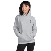 Felpa Ricamata Unisex – Morbida con Cappuccio e Tasca Frontale – Stile Streetwear – Ciliegio