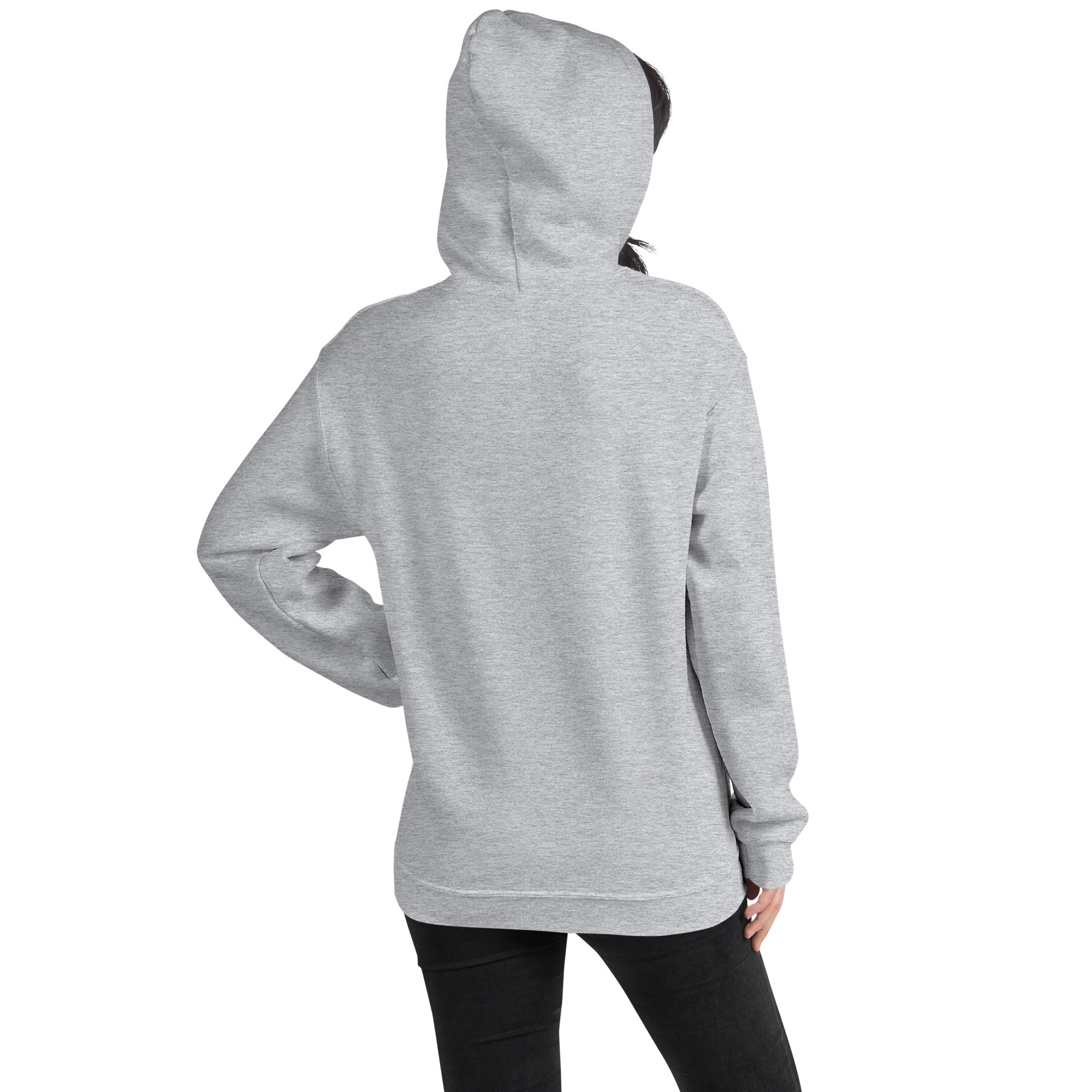 Felpa Ricamata Unisex – Morbida con Cappuccio e Tasca Frontale – Stile Streetwear – Ciliegio
