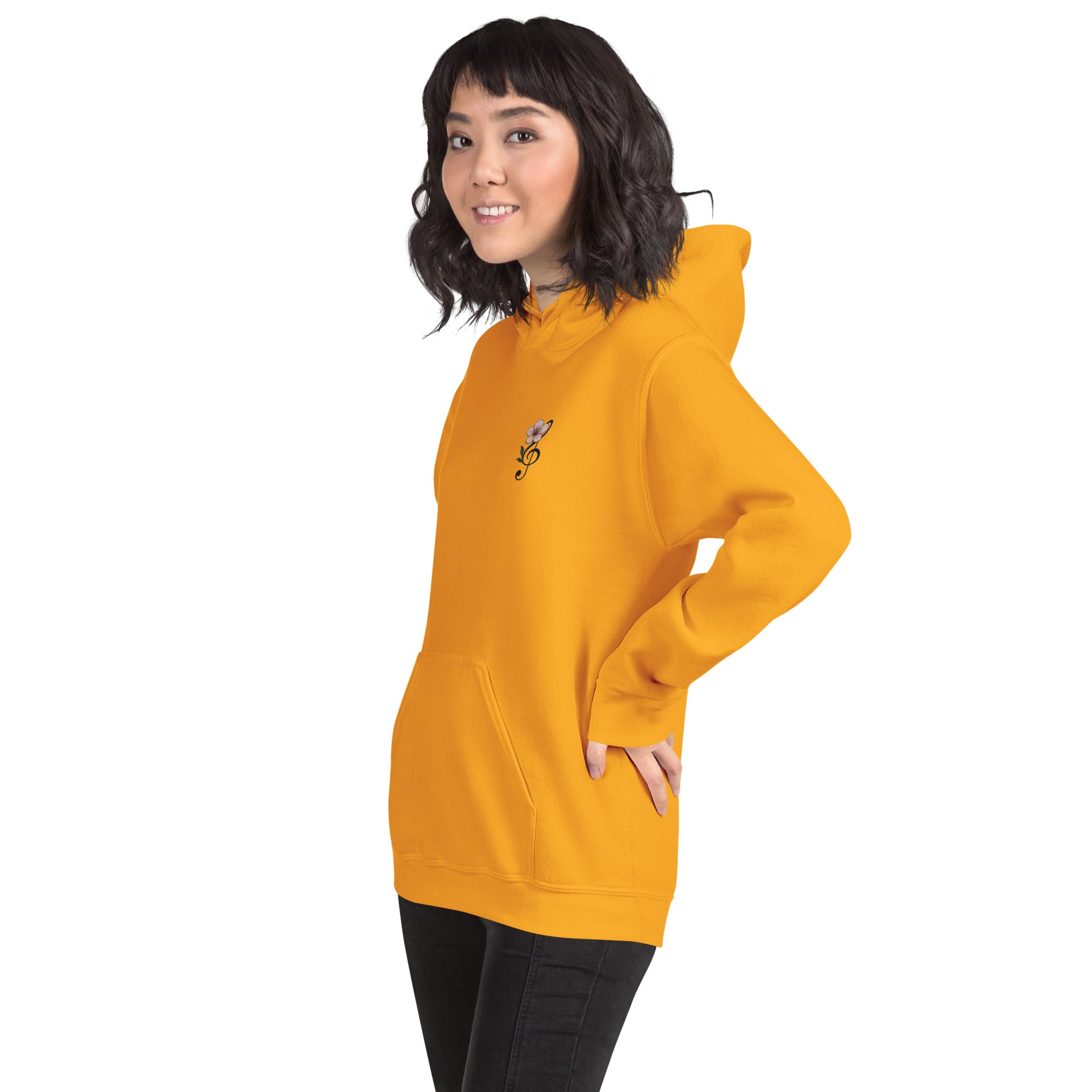 Felpa Ricamata Unisex – Morbida con Cappuccio e Tasca Frontale – Stile Streetwear – Ciliegio