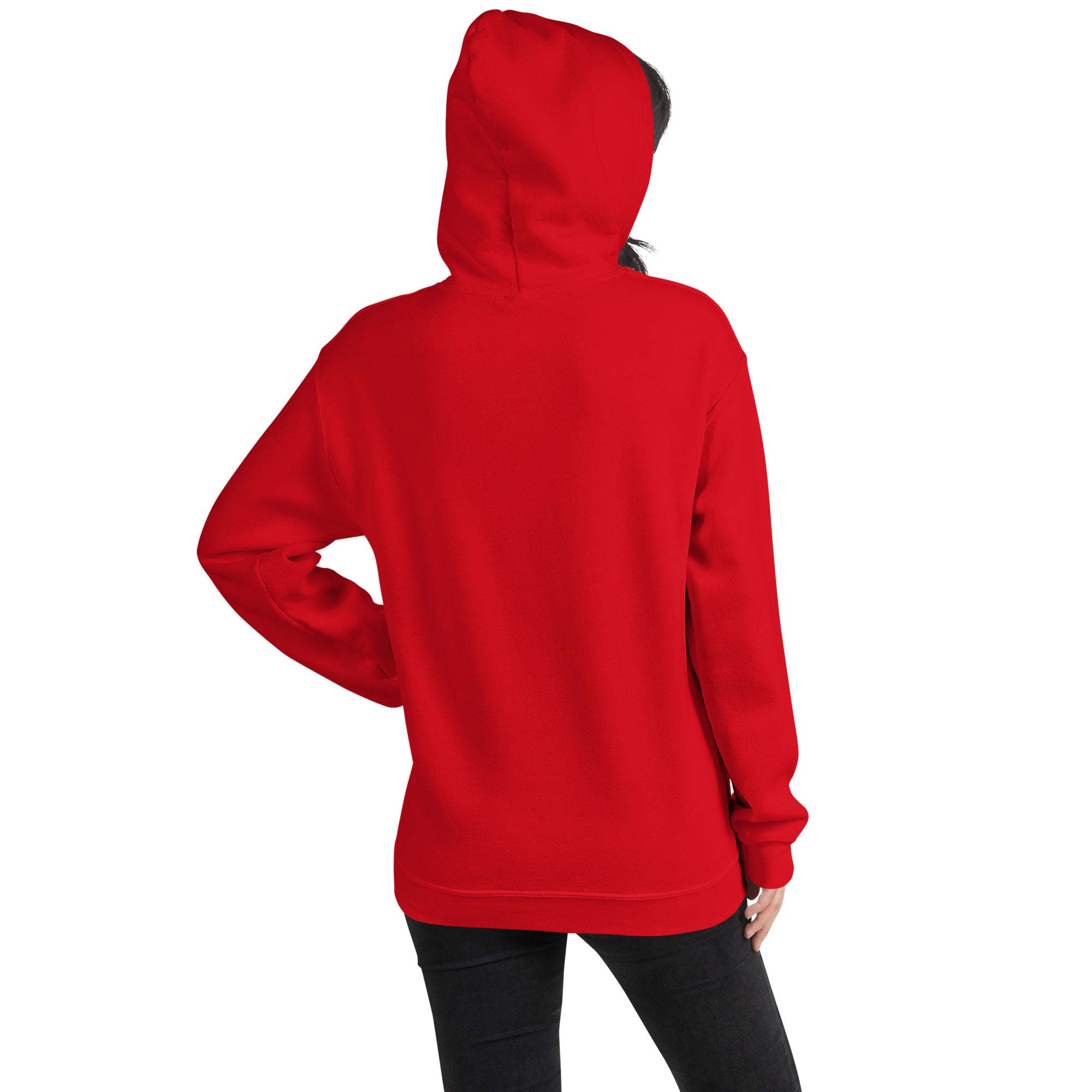 Felpa Ricamata Unisex – Morbida con Cappuccio e Tasca Frontale – Stile Streetwear – Ciliegio
