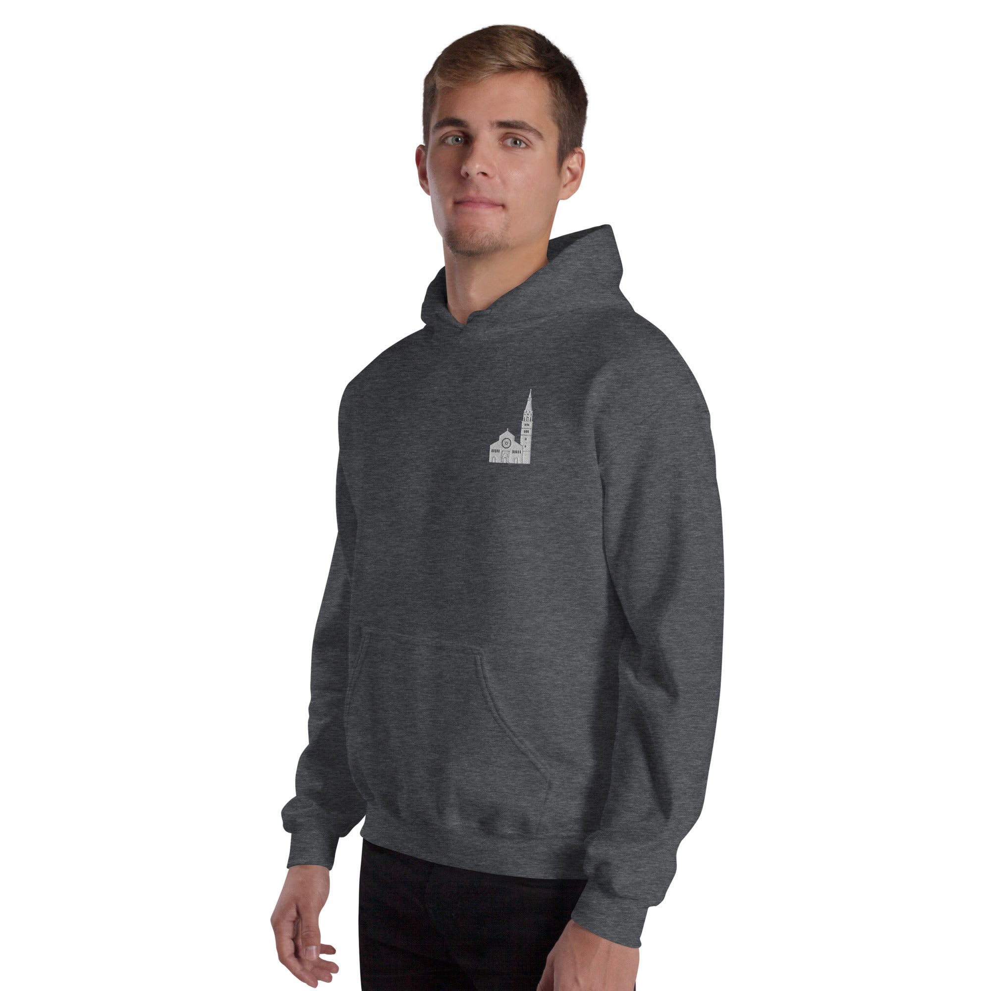 Felpa Ricamata Unisex – Morbida con Cappuccio e Tasca Frontale – Stile Streetwear – Ghirlandina Modena