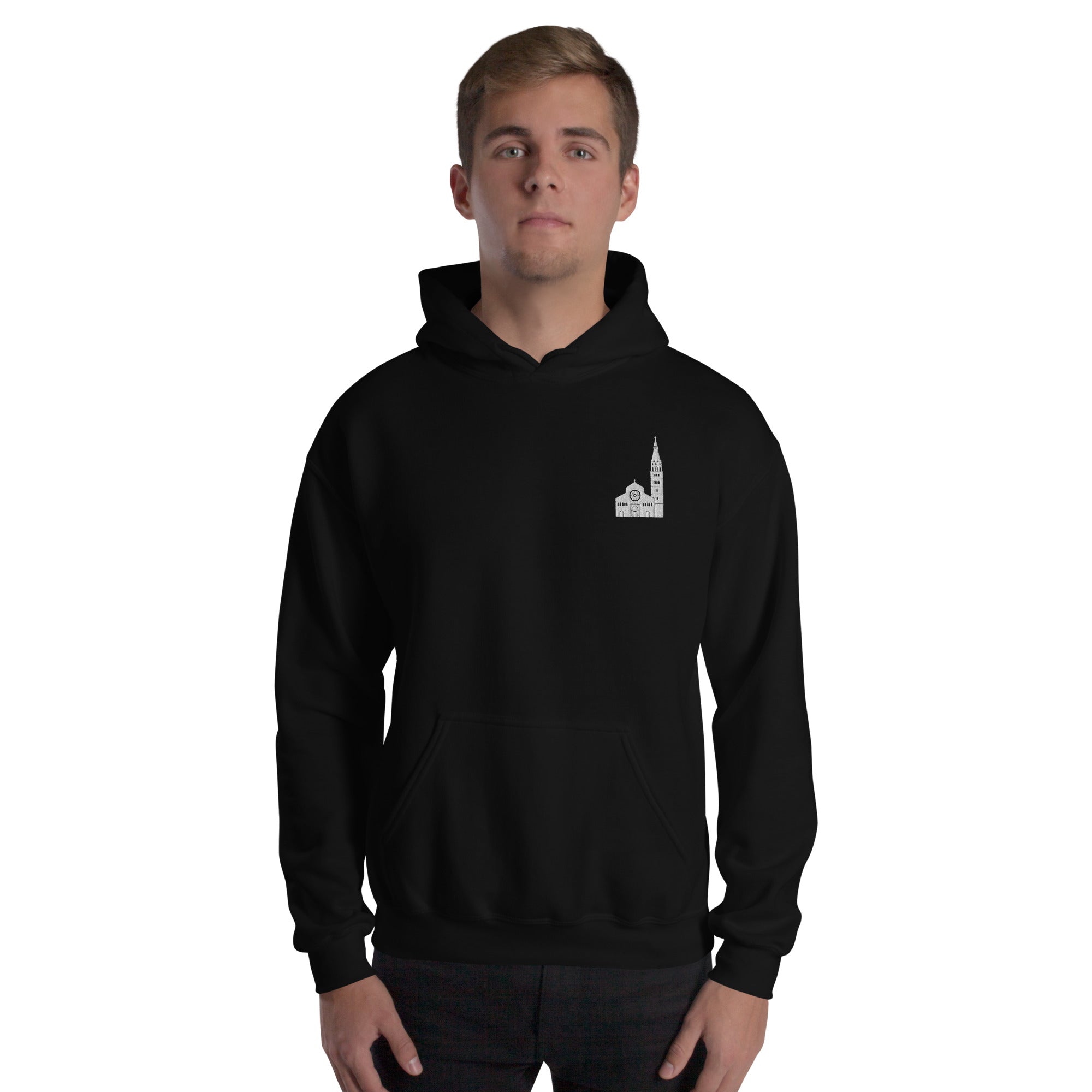 Felpa Ricamata Unisex – Morbida con Cappuccio e Tasca Frontale – Stile Streetwear – Ghirlandina Modena