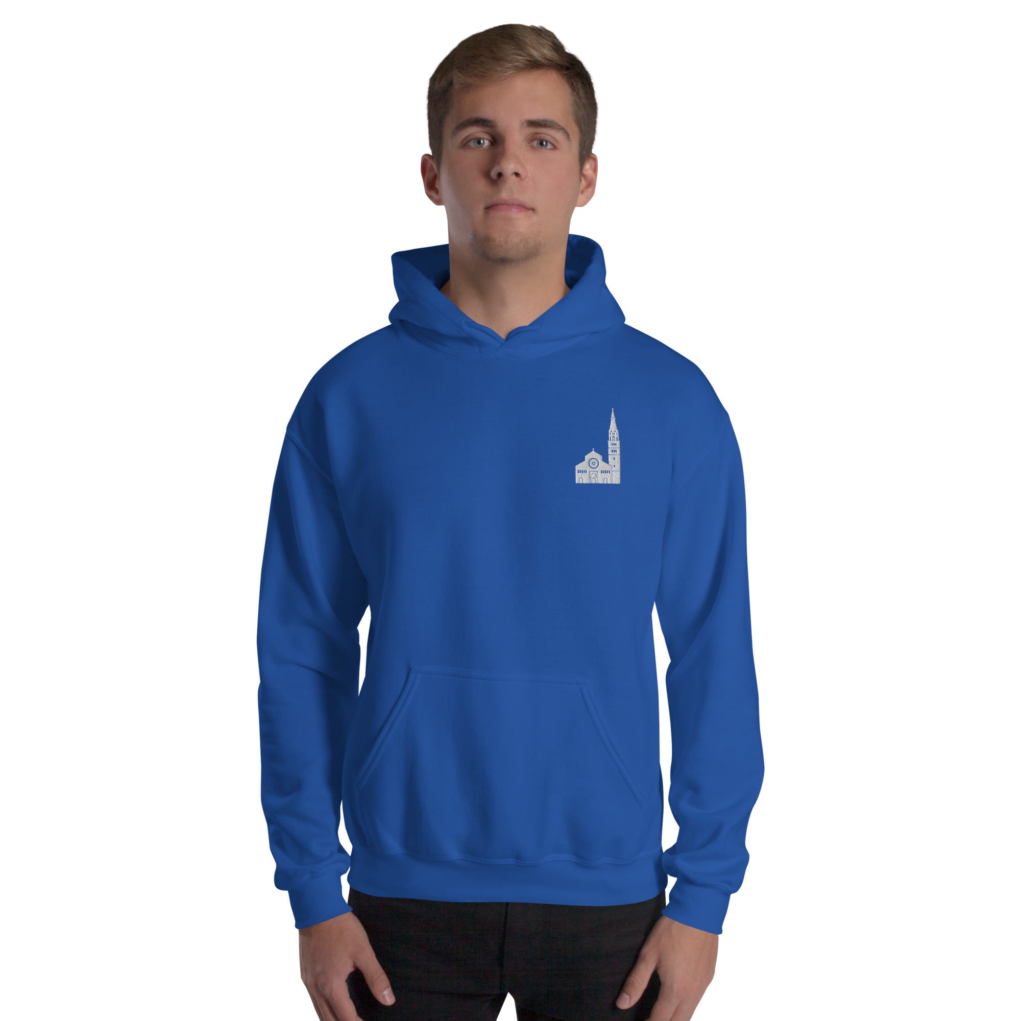 Felpa Ricamata Unisex – Morbida con Cappuccio e Tasca Frontale – Stile Streetwear – Ghirlandina Modena