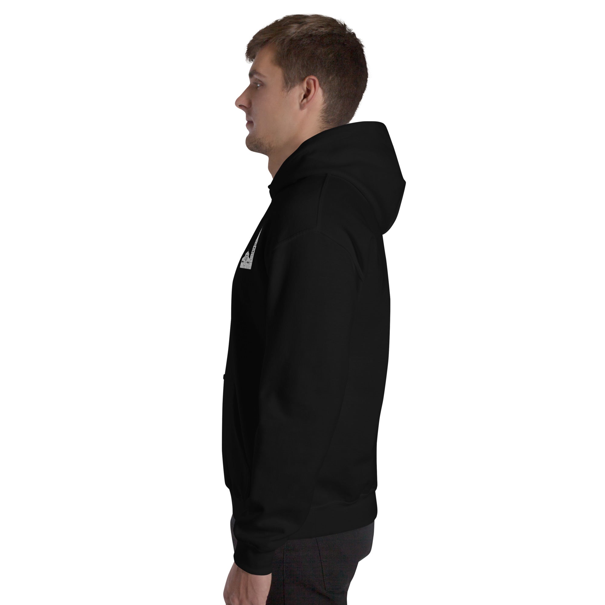 Felpa Ricamata Unisex – Morbida con Cappuccio e Tasca Frontale – Stile Streetwear – Ghirlandina Modena