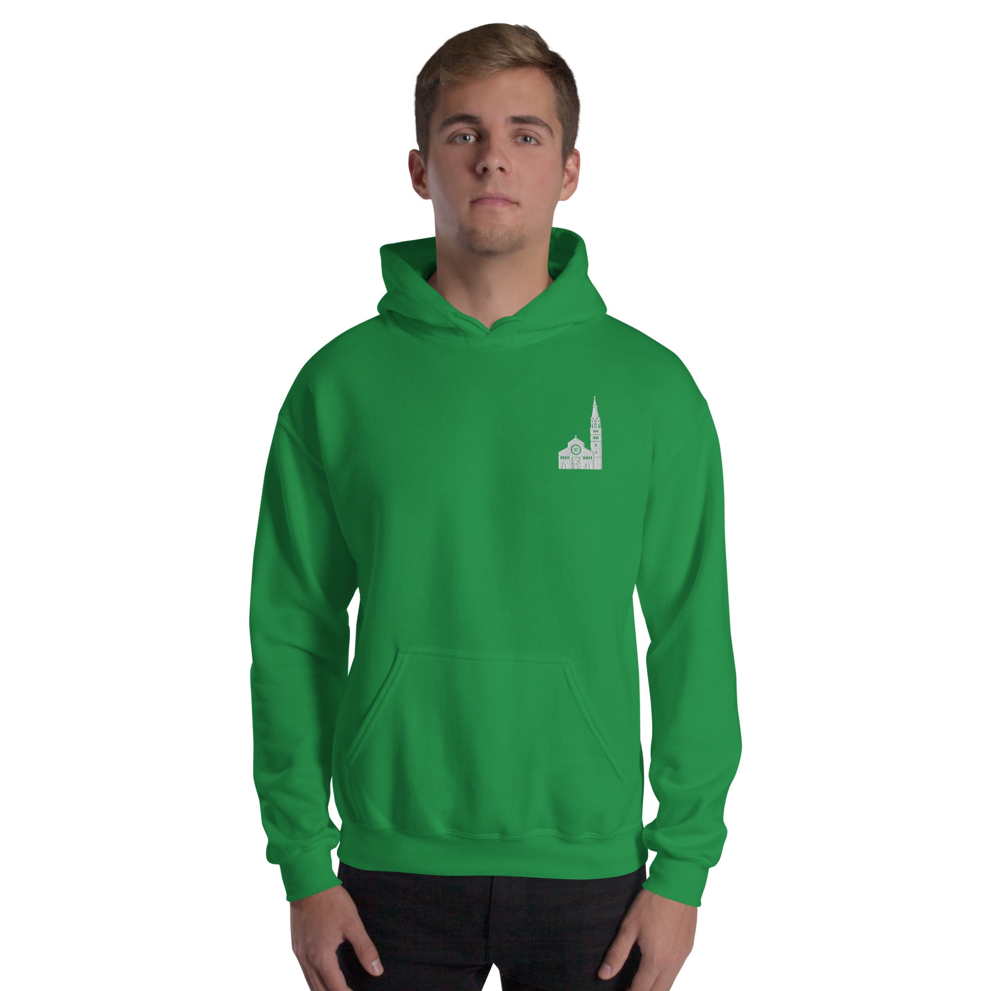 Felpa Ricamata Unisex – Morbida con Cappuccio e Tasca Frontale – Stile Streetwear – Ghirlandina Modena