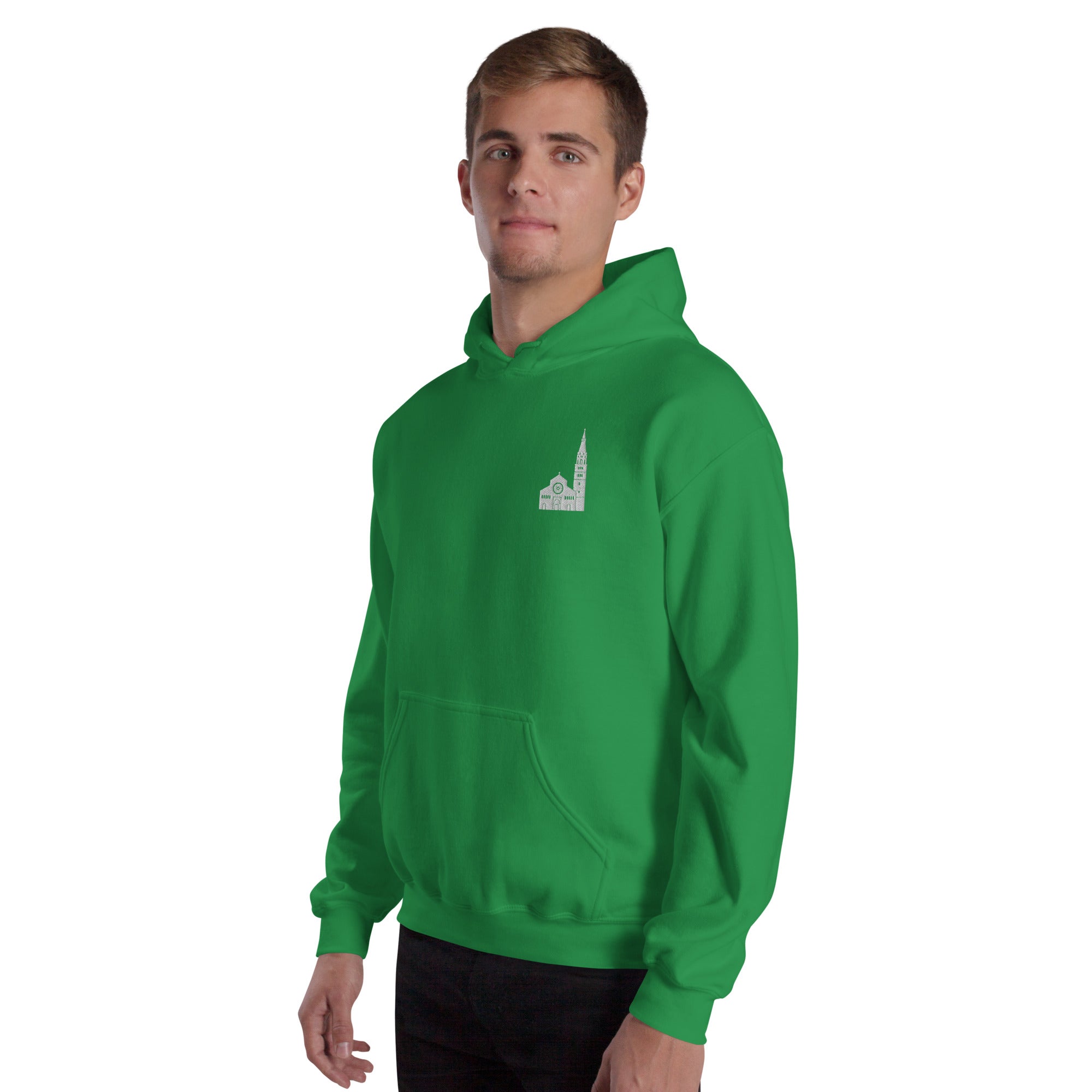Felpa Ricamata Unisex – Morbida con Cappuccio e Tasca Frontale – Stile Streetwear – Ghirlandina Modena