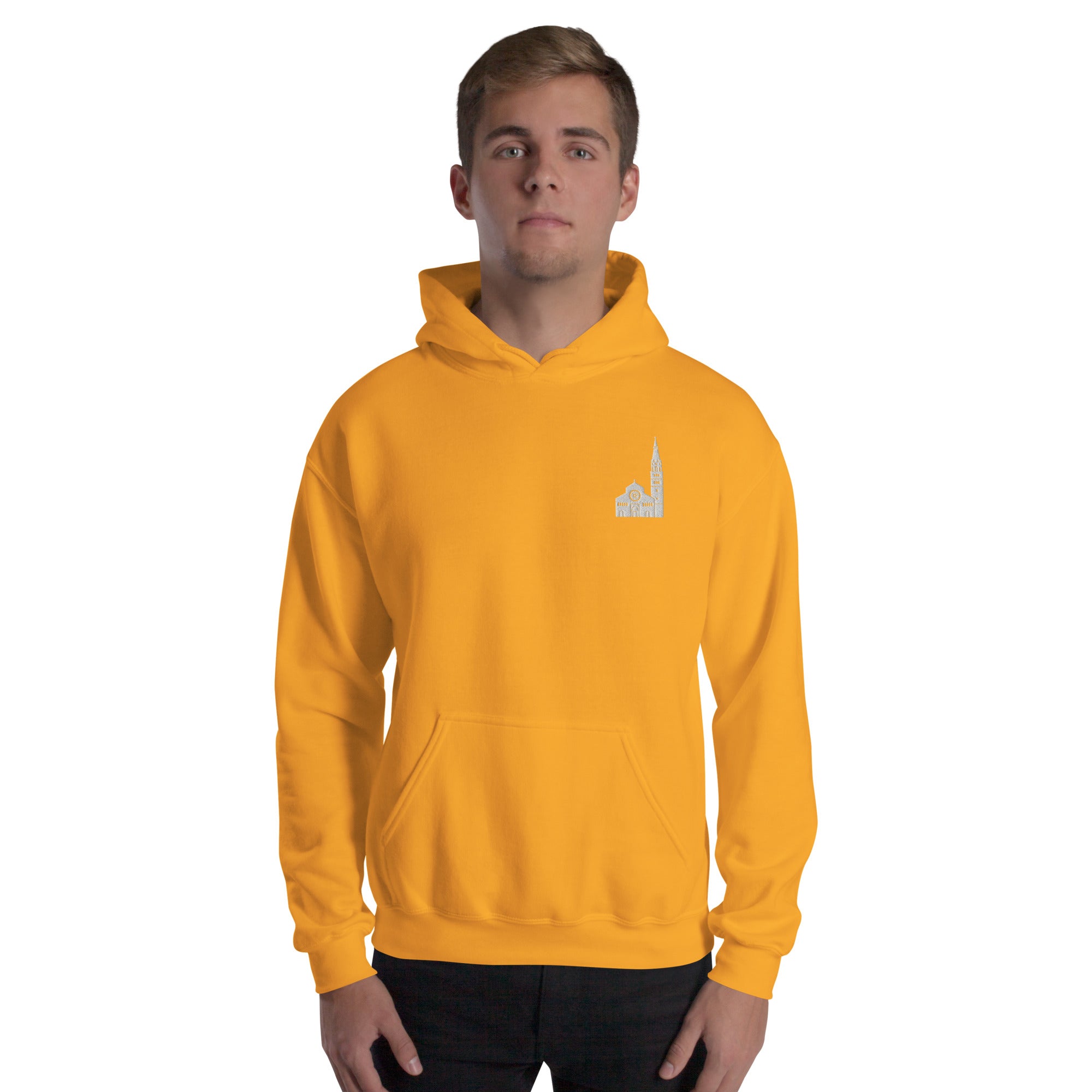 Felpa Ricamata Unisex – Morbida con Cappuccio e Tasca Frontale – Stile Streetwear – Ghirlandina Modena