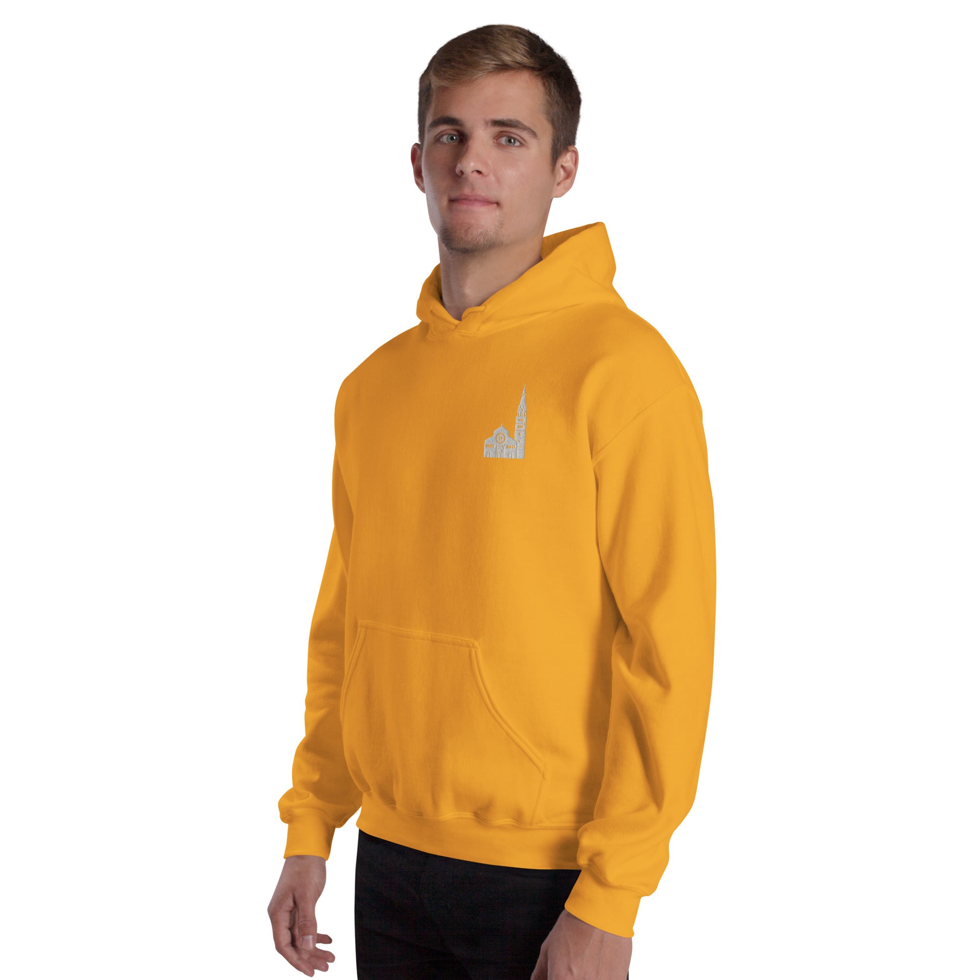Felpa Ricamata Unisex – Morbida con Cappuccio e Tasca Frontale – Stile Streetwear – Ghirlandina Modena
