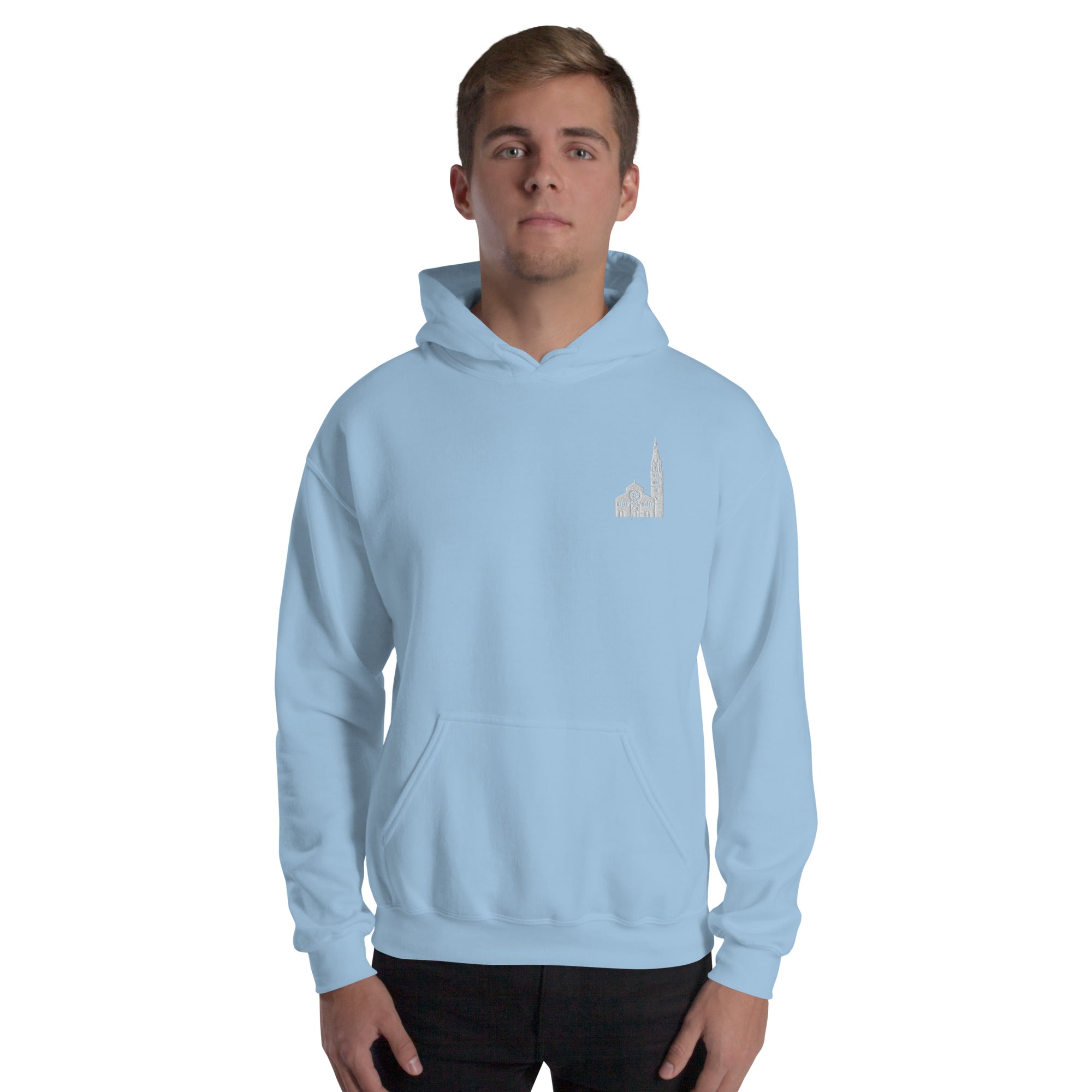 Felpa Ricamata Unisex – Morbida con Cappuccio e Tasca Frontale – Stile Streetwear – Ghirlandina Modena
