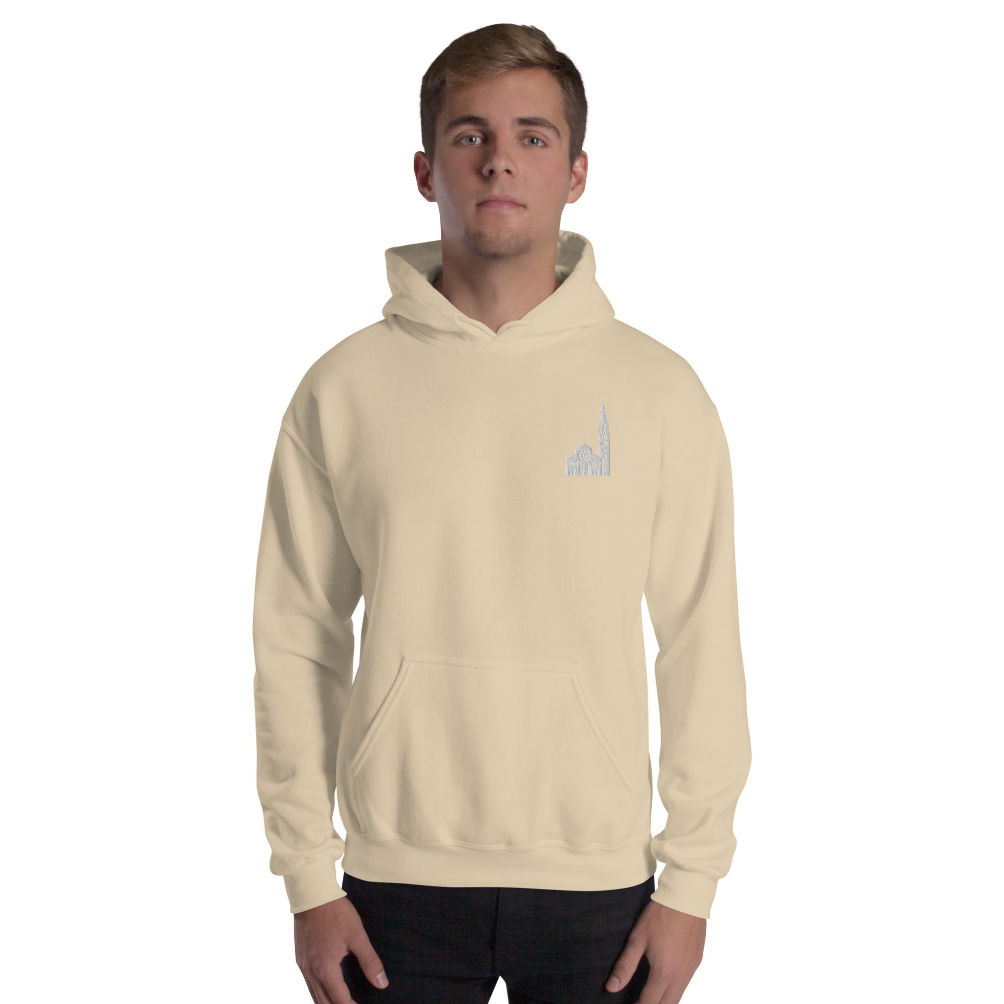 Felpa Ricamata Unisex – Morbida con Cappuccio e Tasca Frontale – Stile Streetwear – Ghirlandina Modena