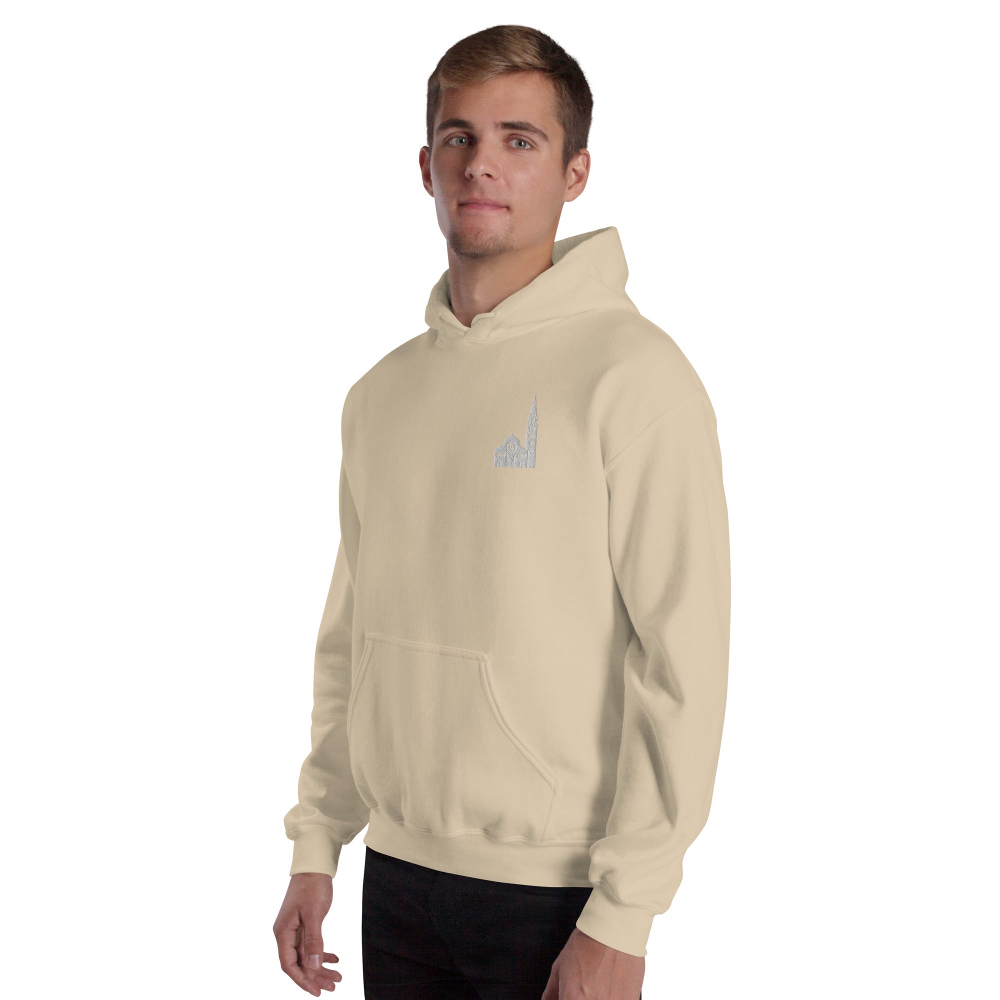 Felpa Ricamata Unisex – Morbida con Cappuccio e Tasca Frontale – Stile Streetwear – Ghirlandina Modena