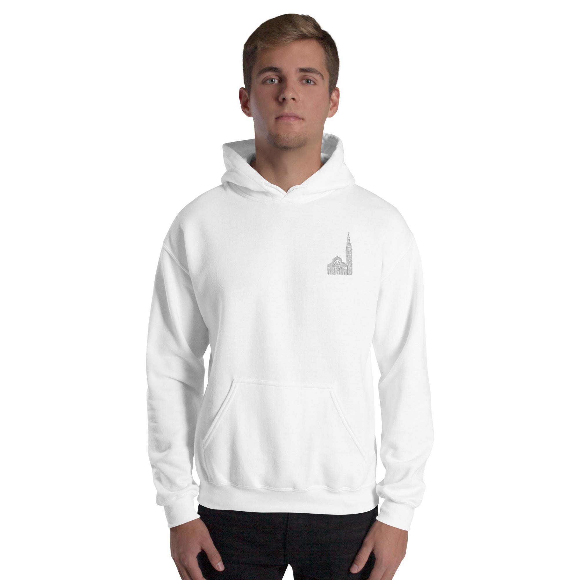 Felpa Ricamata Unisex – Morbida con Cappuccio e Tasca Frontale – Stile Streetwear – Ghirlandina Modena
