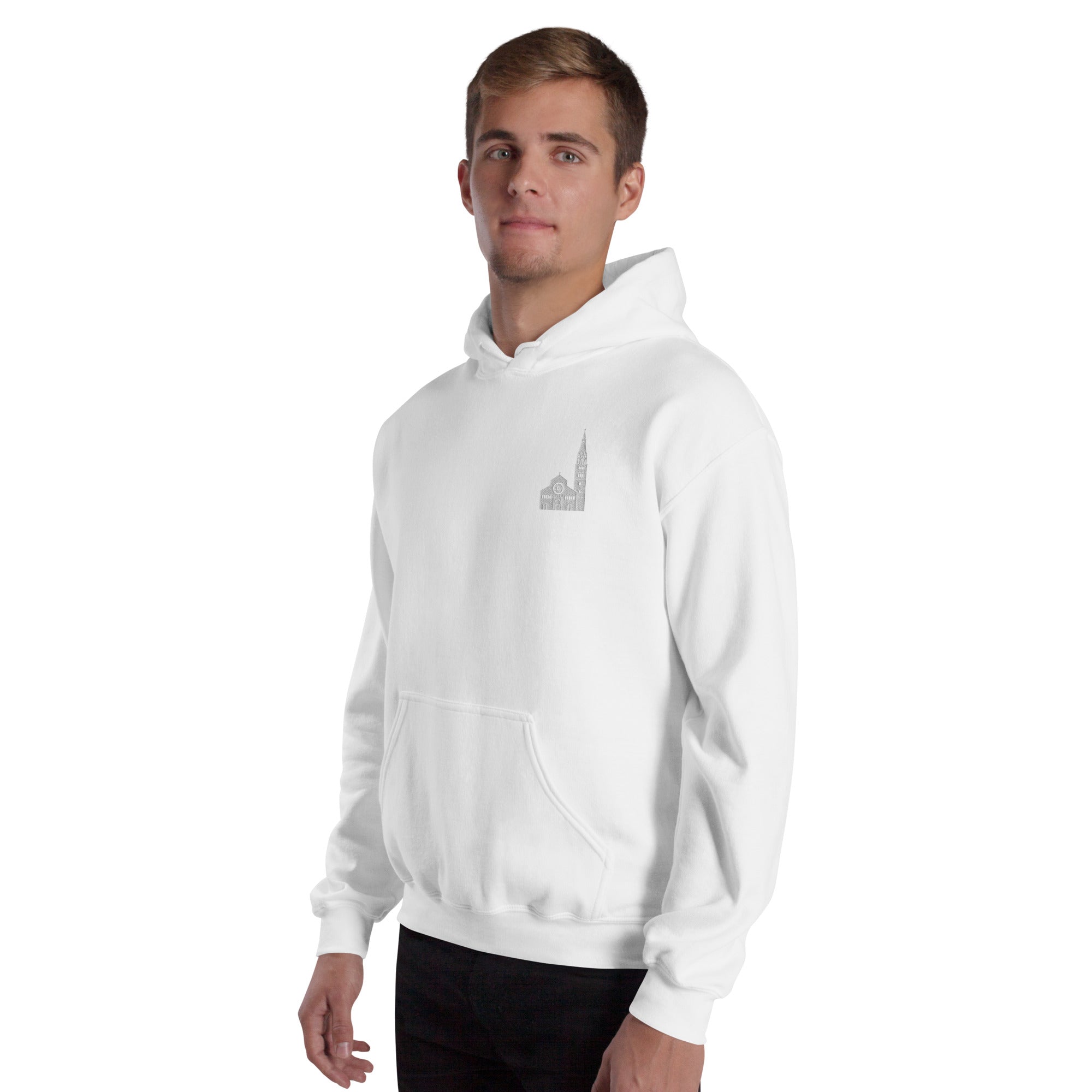 Felpa Ricamata Unisex – Morbida con Cappuccio e Tasca Frontale – Stile Streetwear – Ghirlandina Modena