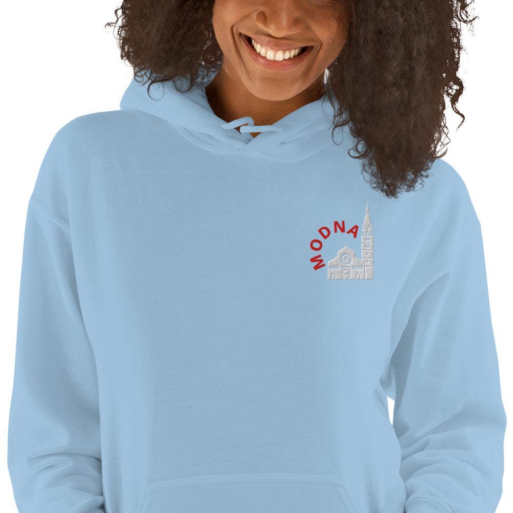 Felpa Ricamata Unisex – Morbida con Cappuccio e Tasca Frontale – Stile Streetwear – Ghirlandina Modna