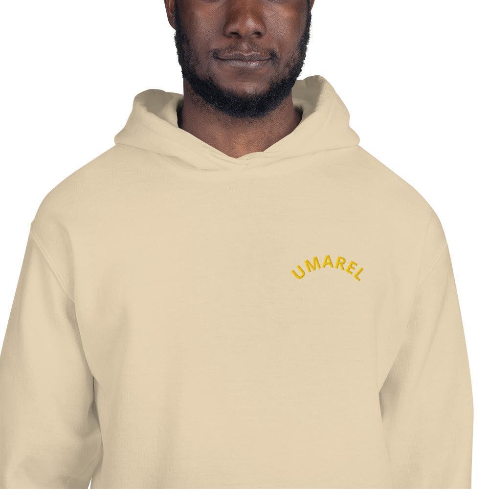 Felpa Ricamata Unisex – Morbida con Cappuccio e Tasca Frontale – Stile Streetwear – Umarel