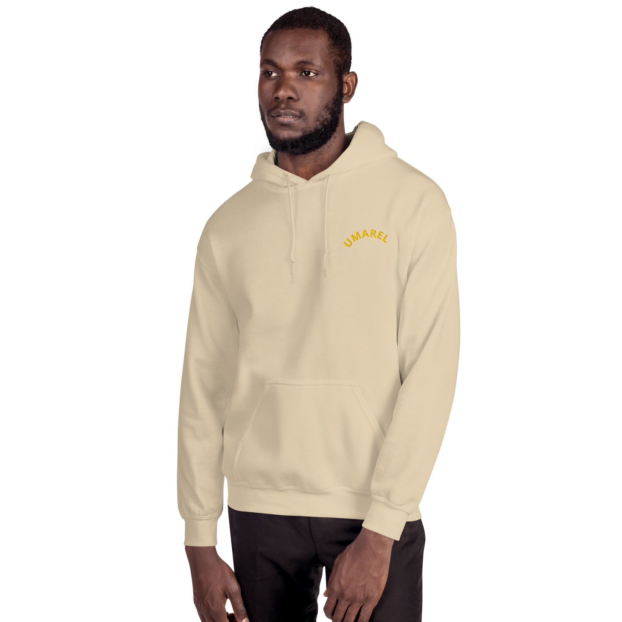 Felpa Ricamata Unisex – Morbida con Cappuccio e Tasca Frontale – Stile Streetwear – Umarel