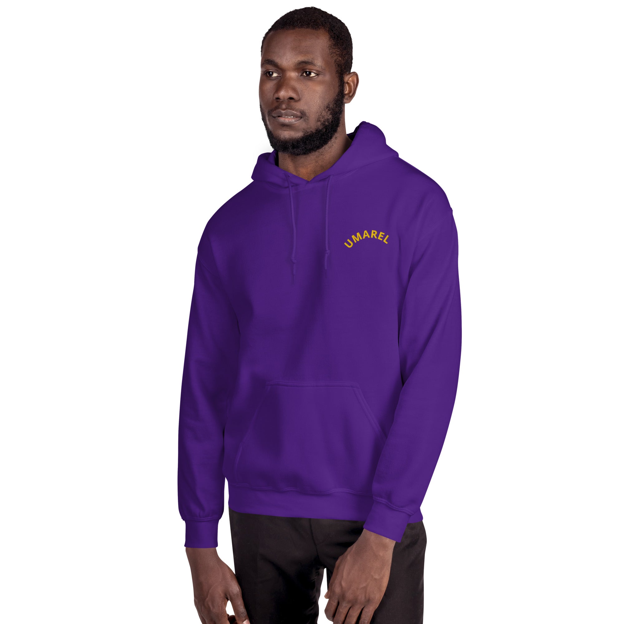 Felpa Ricamata Unisex – Morbida con Cappuccio e Tasca Frontale – Stile Streetwear – Umarel