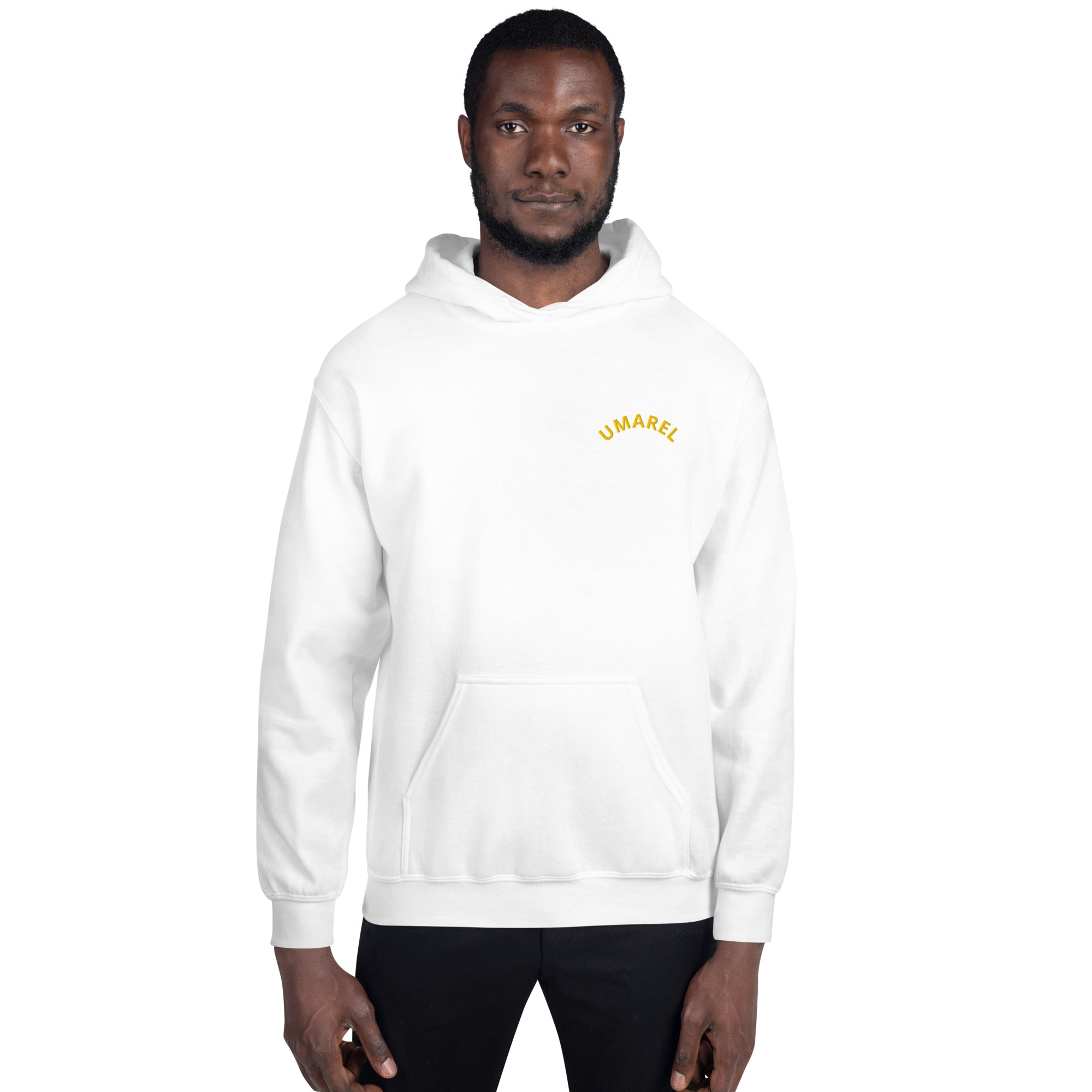 Felpa Ricamata Unisex – Morbida con Cappuccio e Tasca Frontale – Stile Streetwear – Umarel