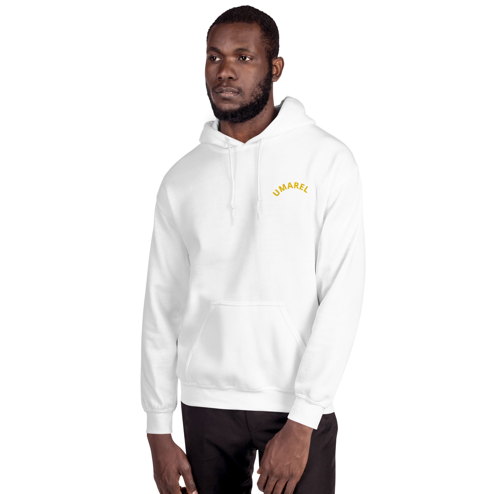 Felpa Ricamata Unisex – Morbida con Cappuccio e Tasca Frontale – Stile Streetwear – Umarel
