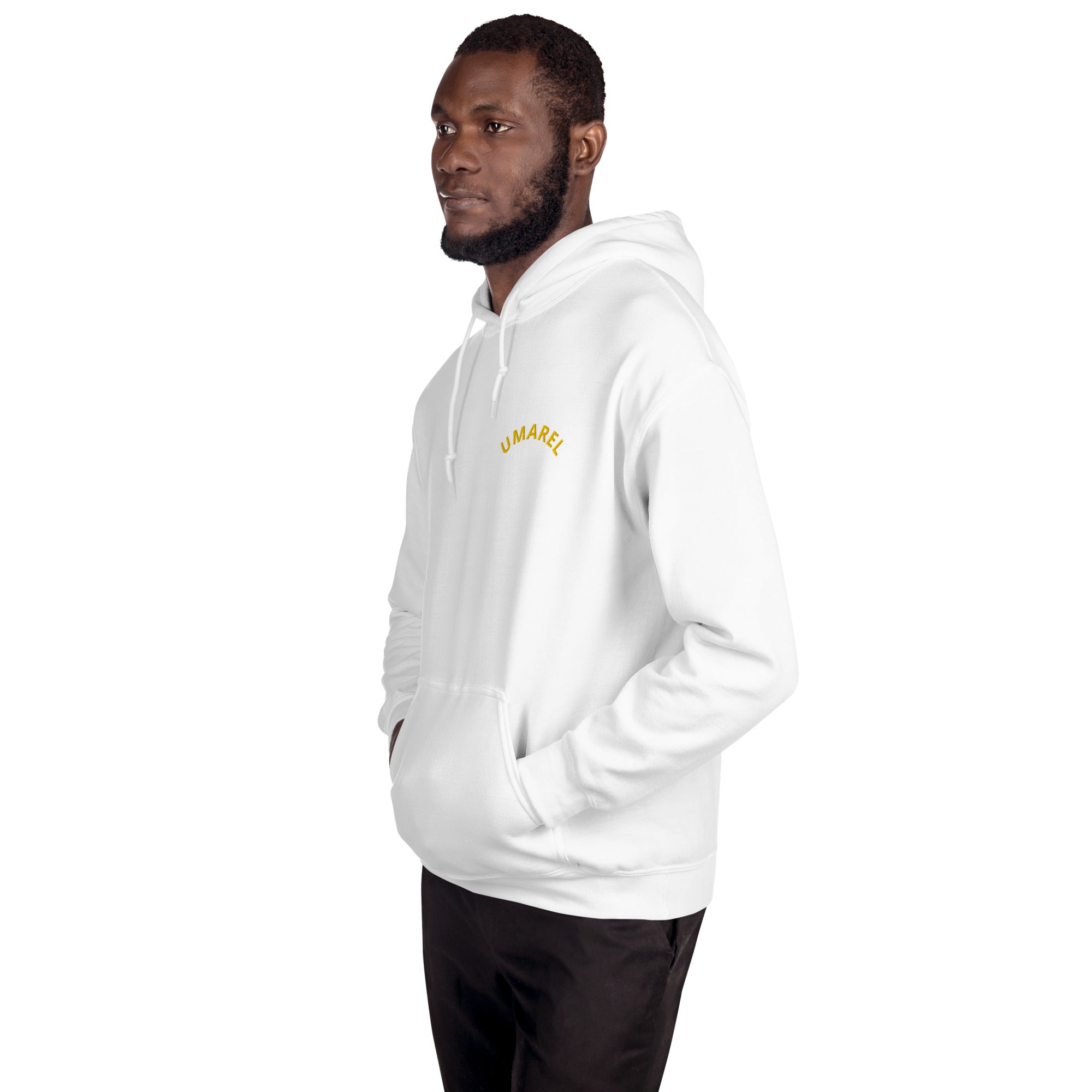 Felpa Ricamata Unisex – Morbida con Cappuccio e Tasca Frontale – Stile Streetwear – Umarel