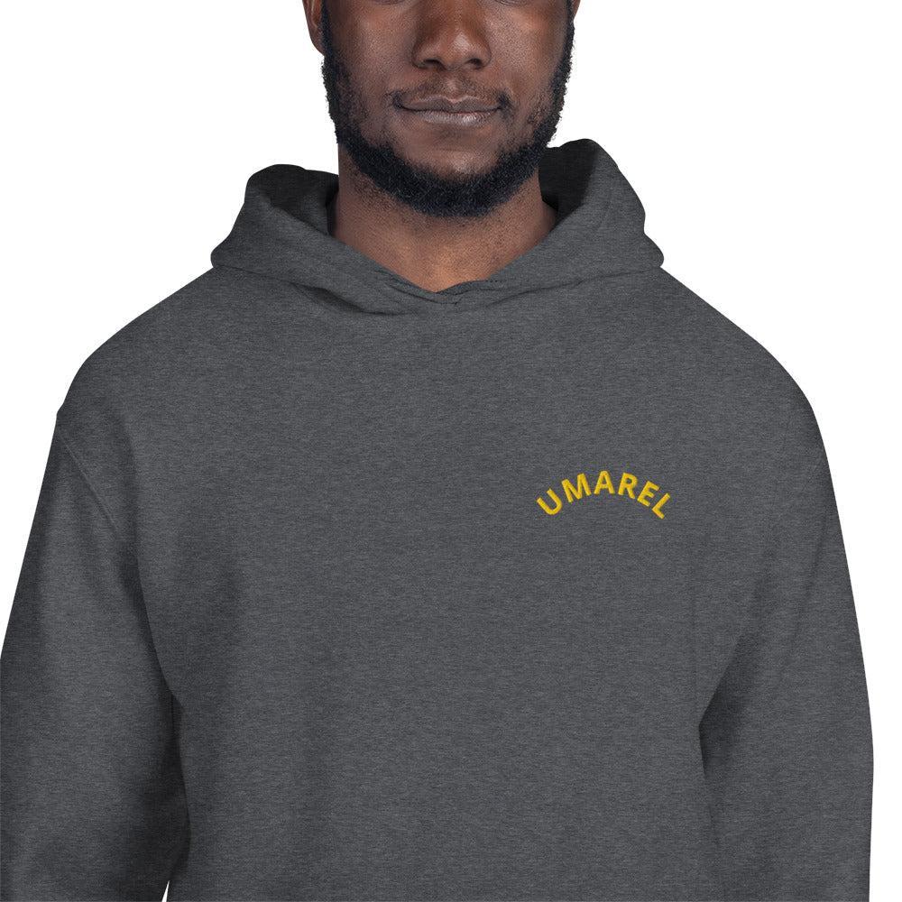 Felpa Ricamata Unisex – Morbida con Cappuccio e Tasca Frontale – Stile Streetwear – Umarel