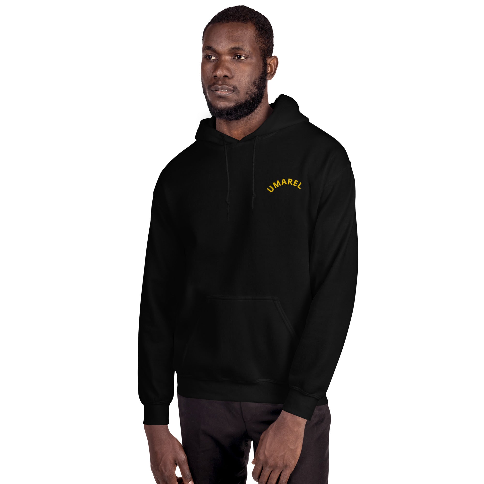 Felpa Ricamata Unisex – Morbida con Cappuccio e Tasca Frontale – Stile Streetwear – Umarel