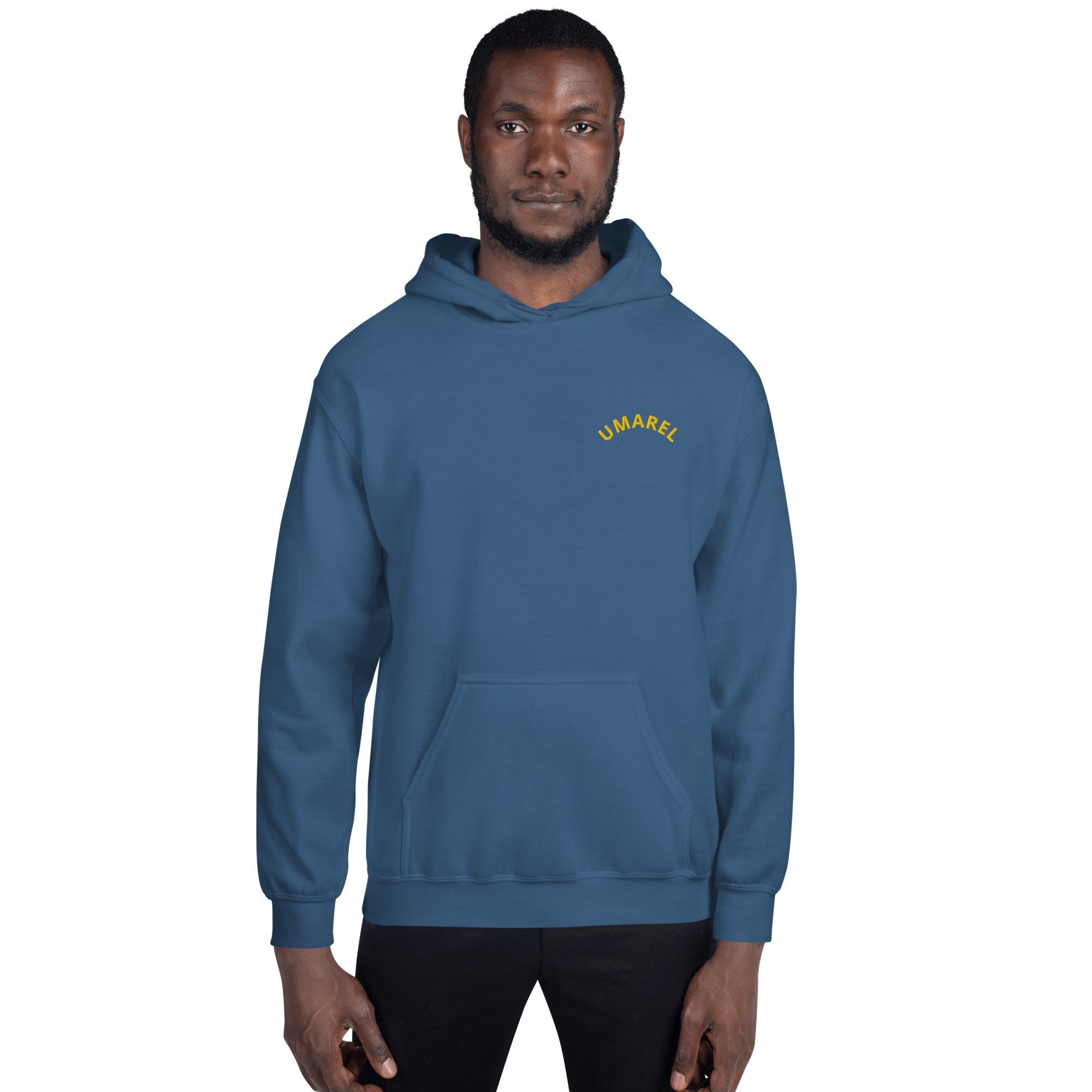 Felpa Ricamata Unisex – Morbida con Cappuccio e Tasca Frontale – Stile Streetwear – Umarel