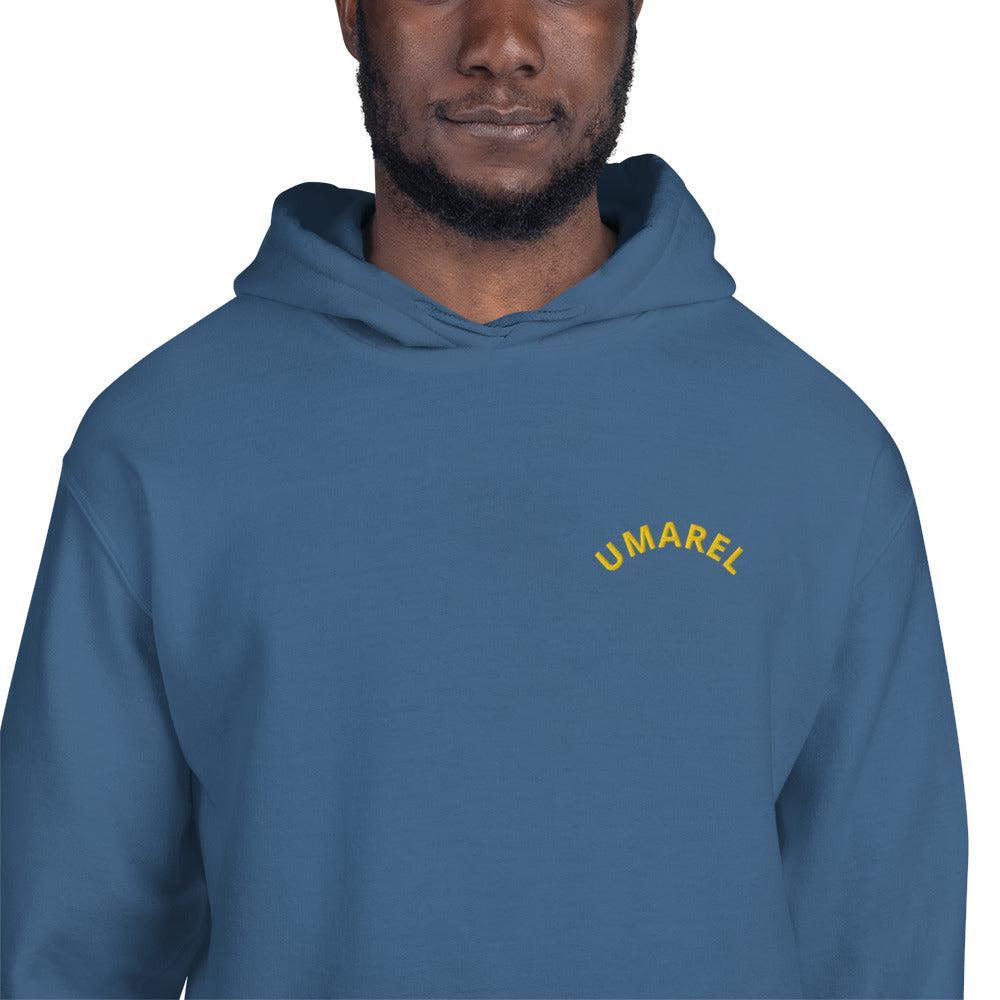 Felpa Ricamata Unisex – Morbida con Cappuccio e Tasca Frontale – Stile Streetwear – Umarel