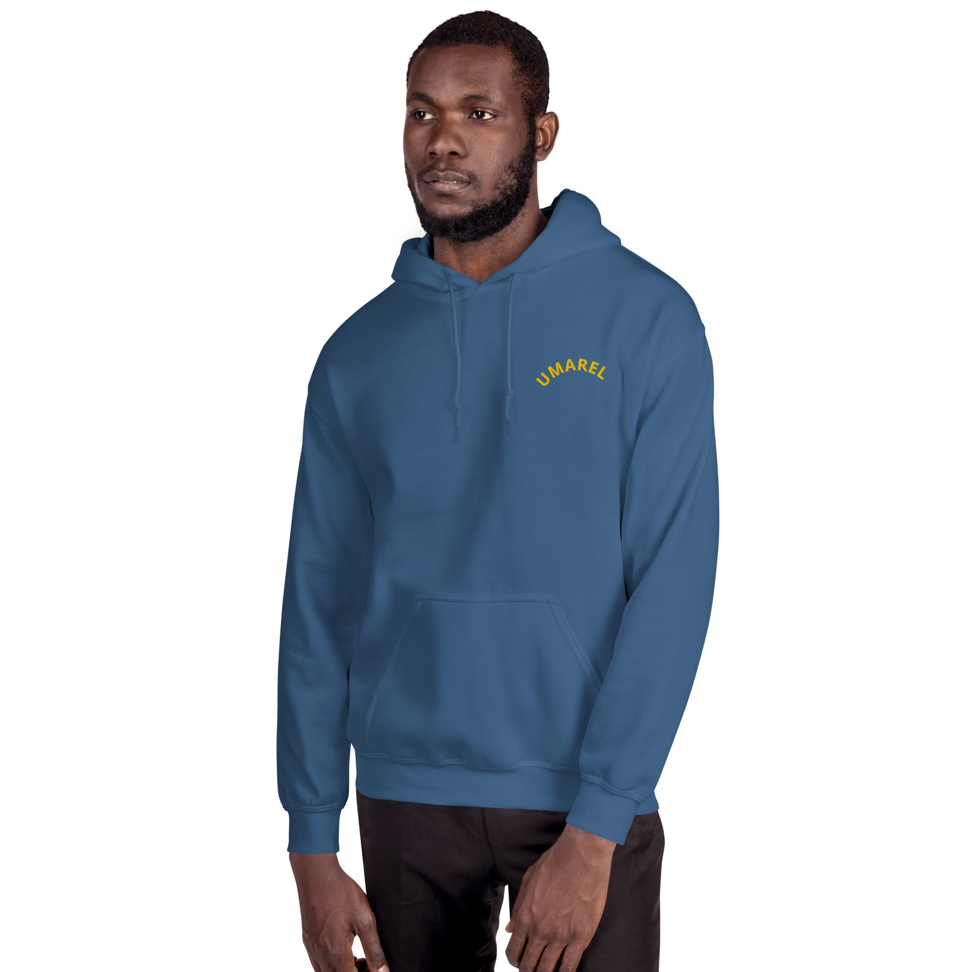 Felpa Ricamata Unisex – Morbida con Cappuccio e Tasca Frontale – Stile Streetwear – Umarel
