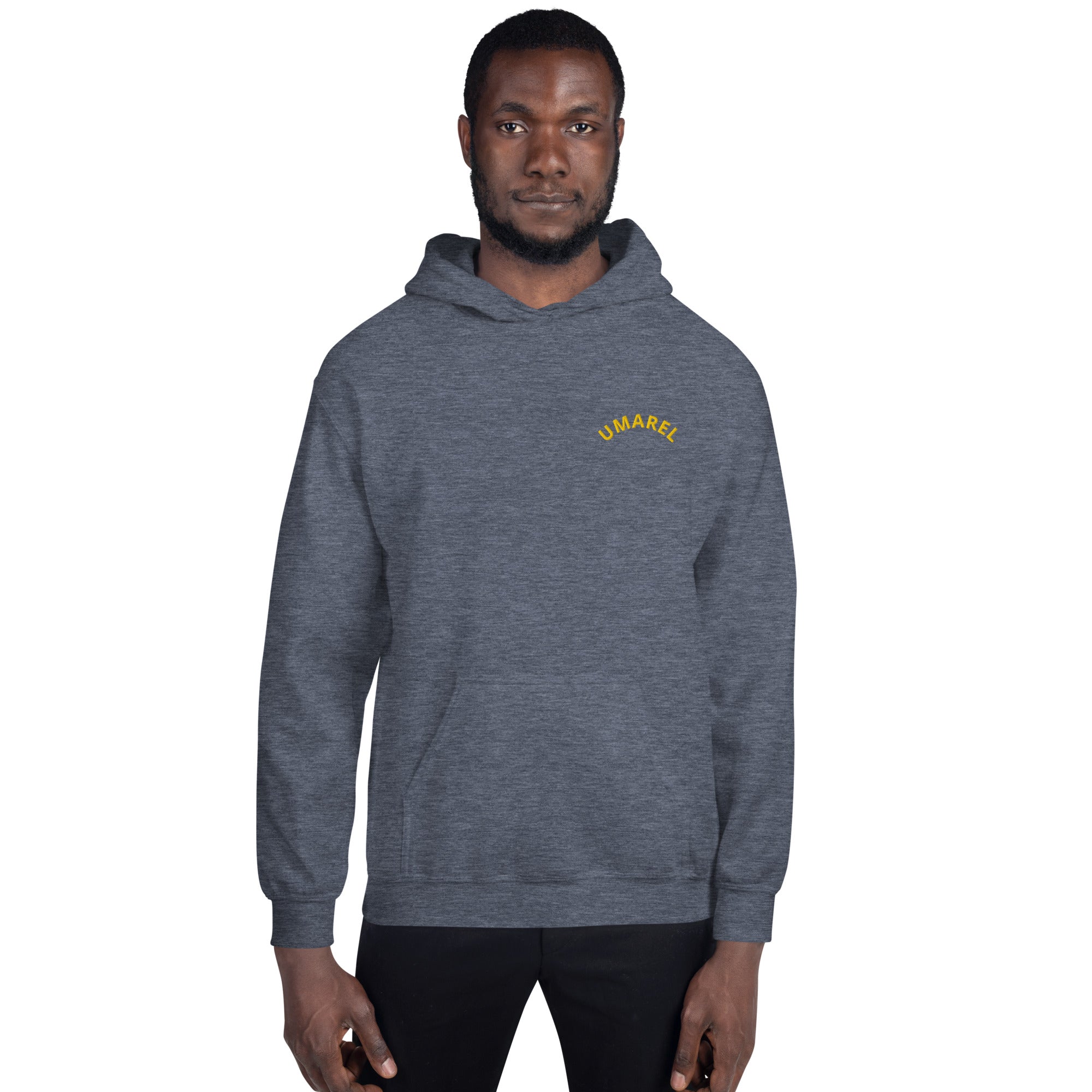 Felpa Ricamata Unisex – Morbida con Cappuccio e Tasca Frontale – Stile Streetwear – Umarel