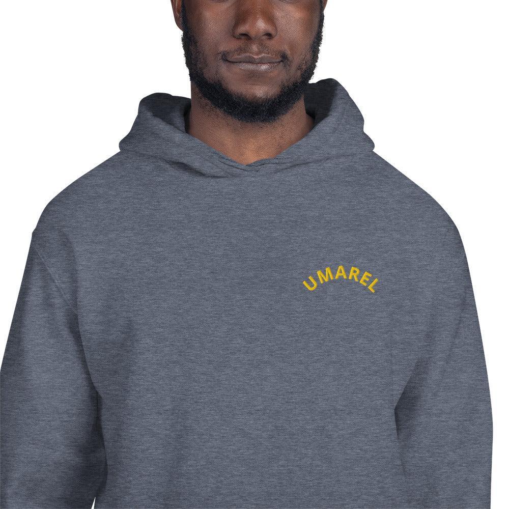 Felpa Ricamata Unisex – Morbida con Cappuccio e Tasca Frontale – Stile Streetwear – Umarel