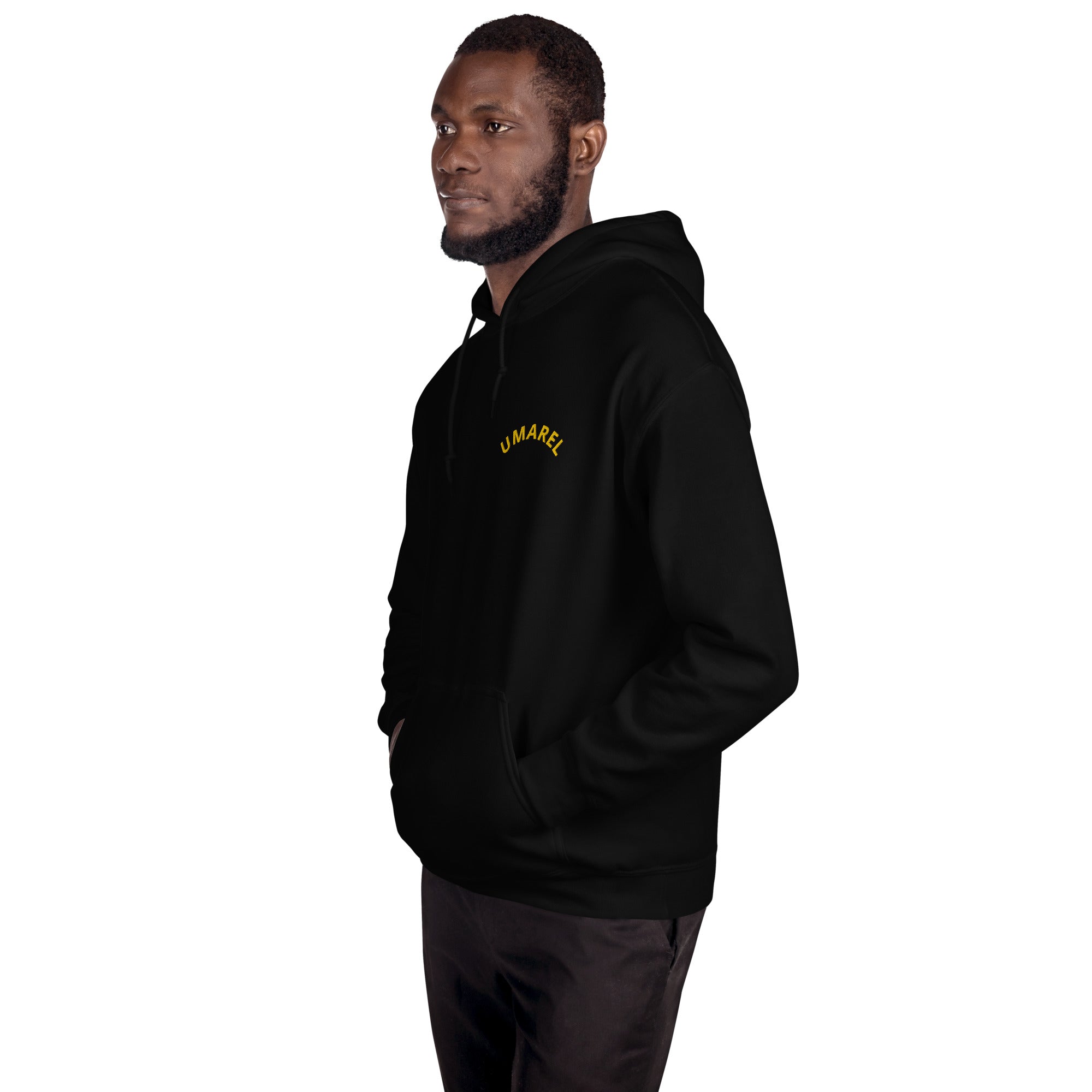 Felpa Ricamata Unisex – Morbida con Cappuccio e Tasca Frontale – Stile Streetwear – Umarel
