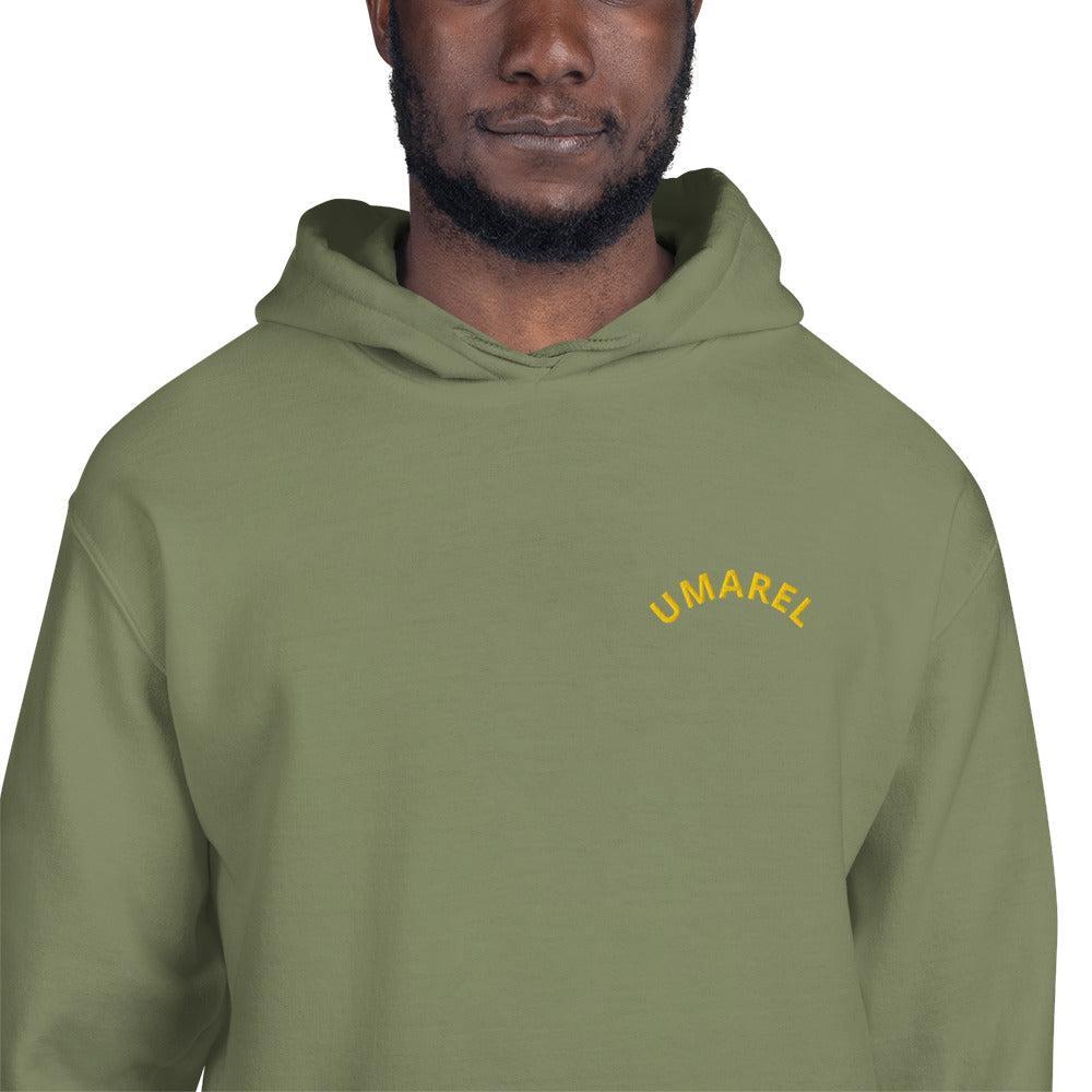 Felpa Ricamata Unisex – Morbida con Cappuccio e Tasca Frontale – Stile Streetwear – Umarel
