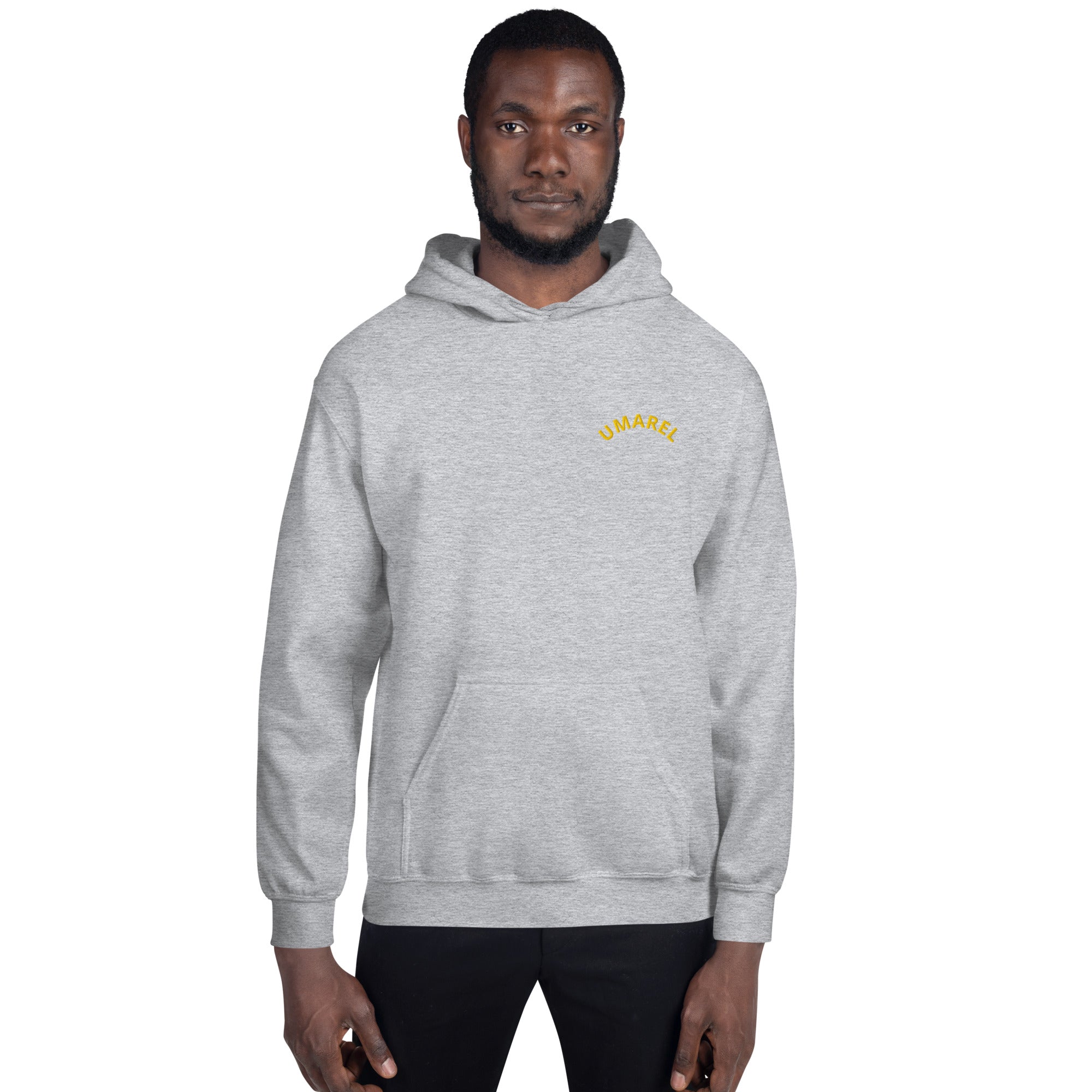 Felpa Ricamata Unisex – Morbida con Cappuccio e Tasca Frontale – Stile Streetwear – Umarel