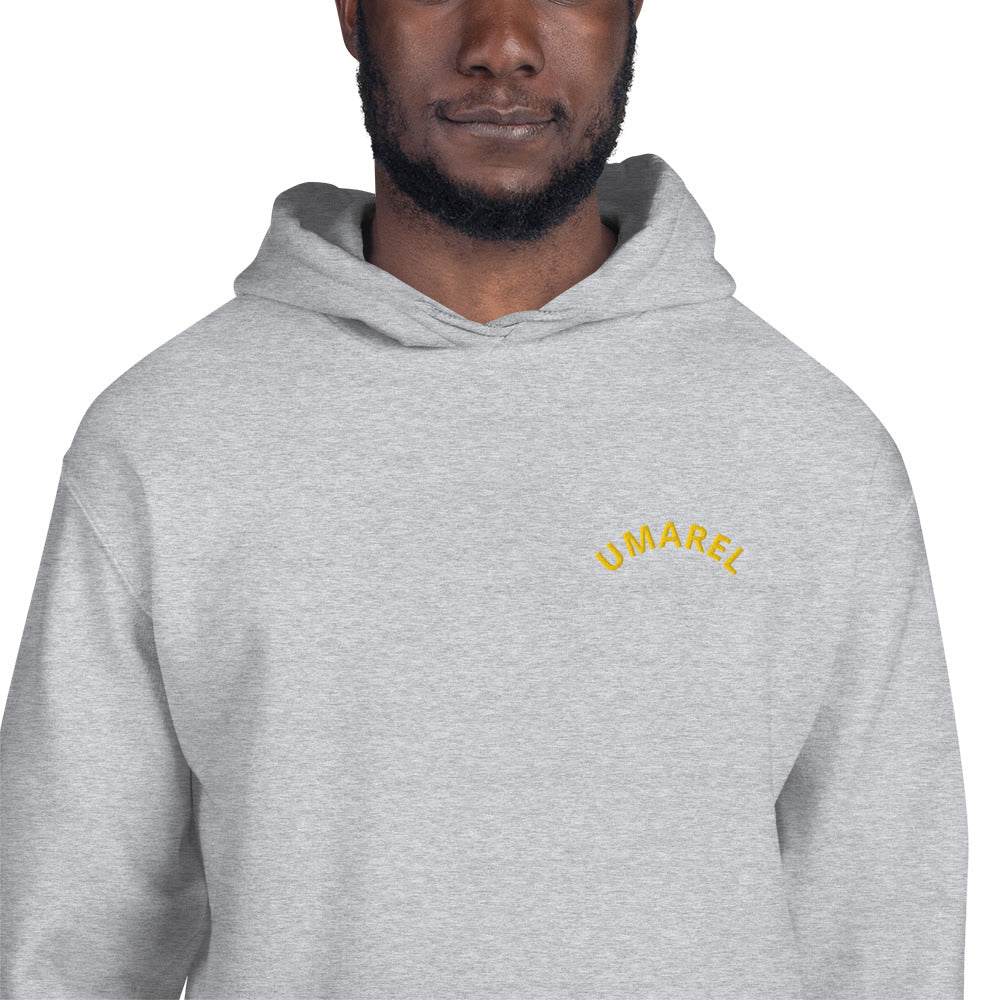 Felpa Ricamata Unisex – Morbida con Cappuccio e Tasca Frontale – Stile Streetwear – Umarel