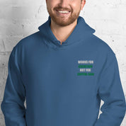 Felpa Ricamata Unisex – Morbida con Cappuccio e Tasca Frontale – Stile Streetwear – Works For Cashflow No Capital Gain White