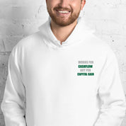 Felpa Ricamata Unisex – Morbida con Cappuccio e Tasca Frontale – Stile Streetwear – Works For Cashflow No Capital Gain White