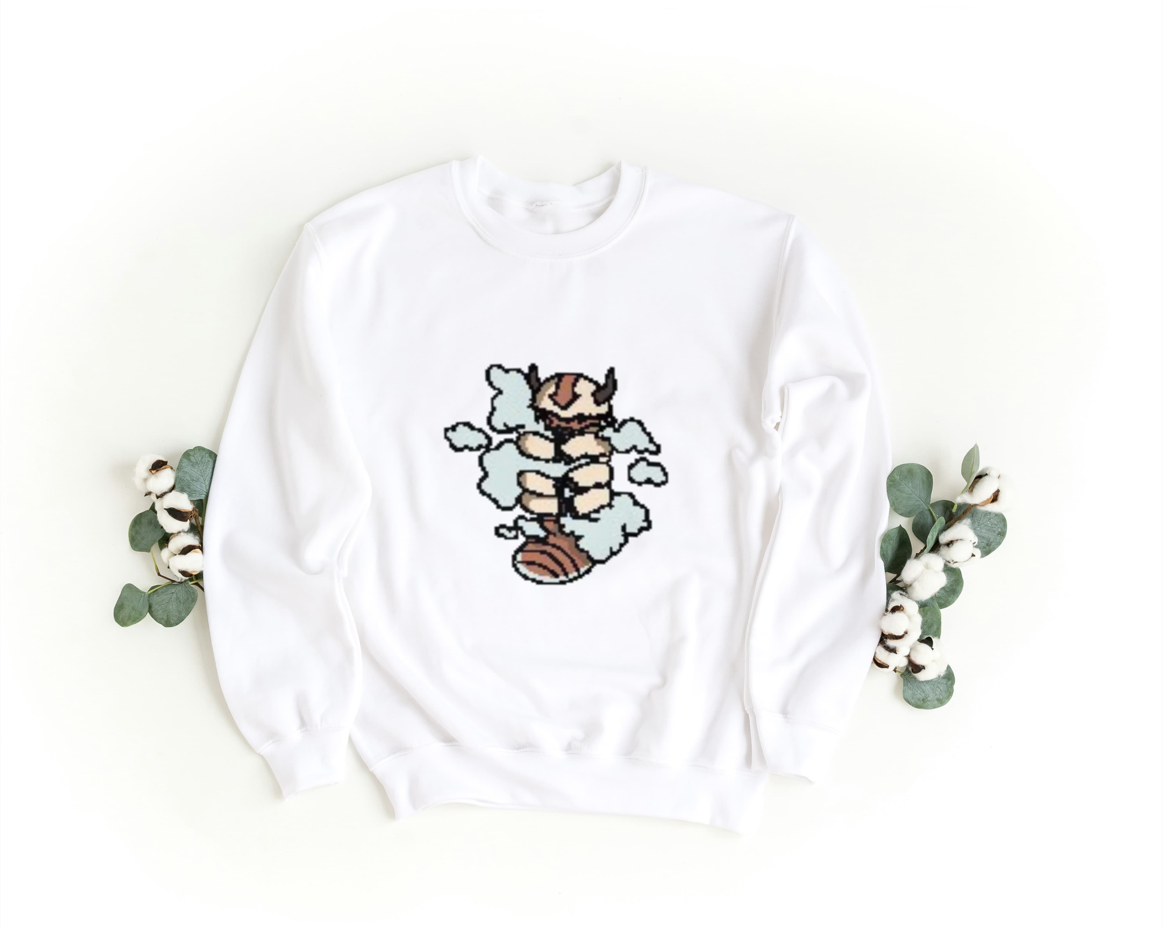 Felpa Ricamata Unisex a Girocollo – Morbida e Confortevole – Design Appa Avatar-Biiply