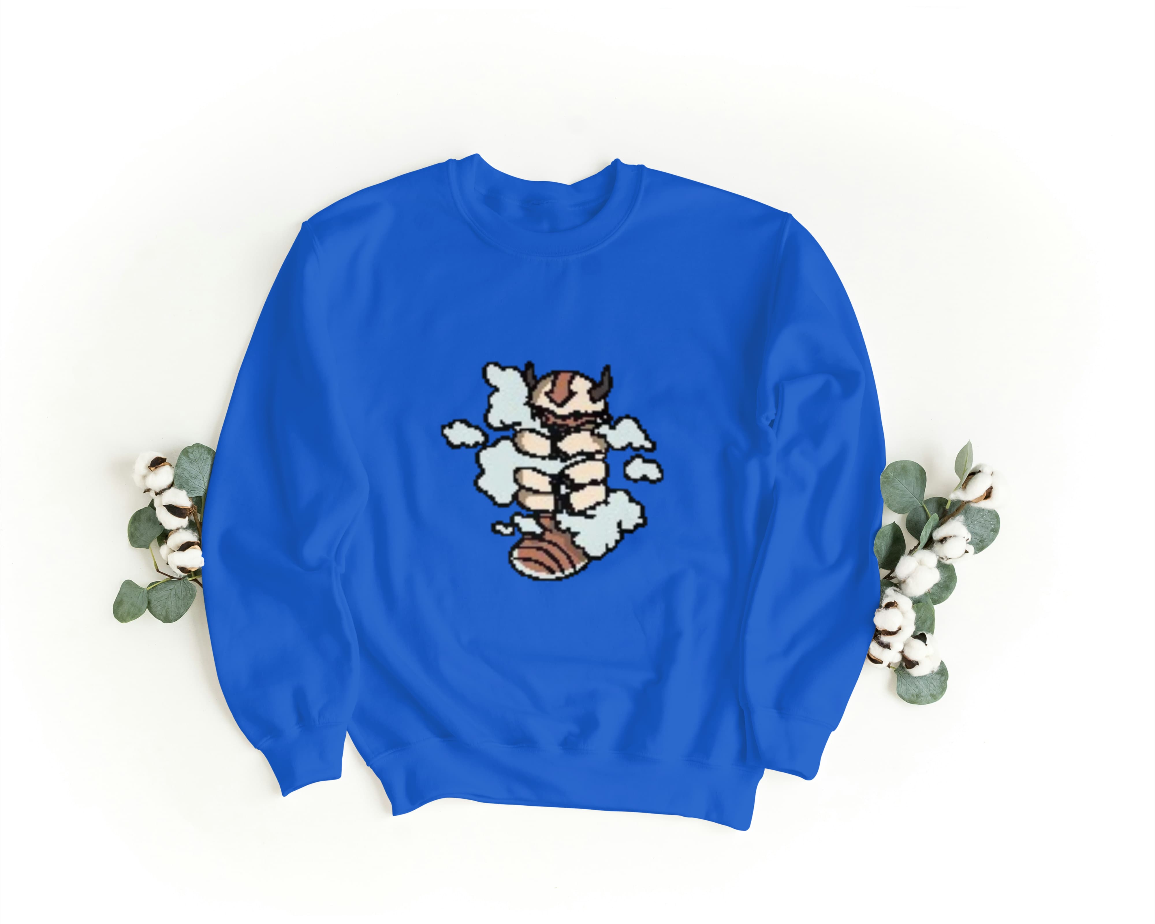 Felpa Ricamata Unisex a Girocollo – Morbida e Confortevole – Design Appa Avatar-Biiply