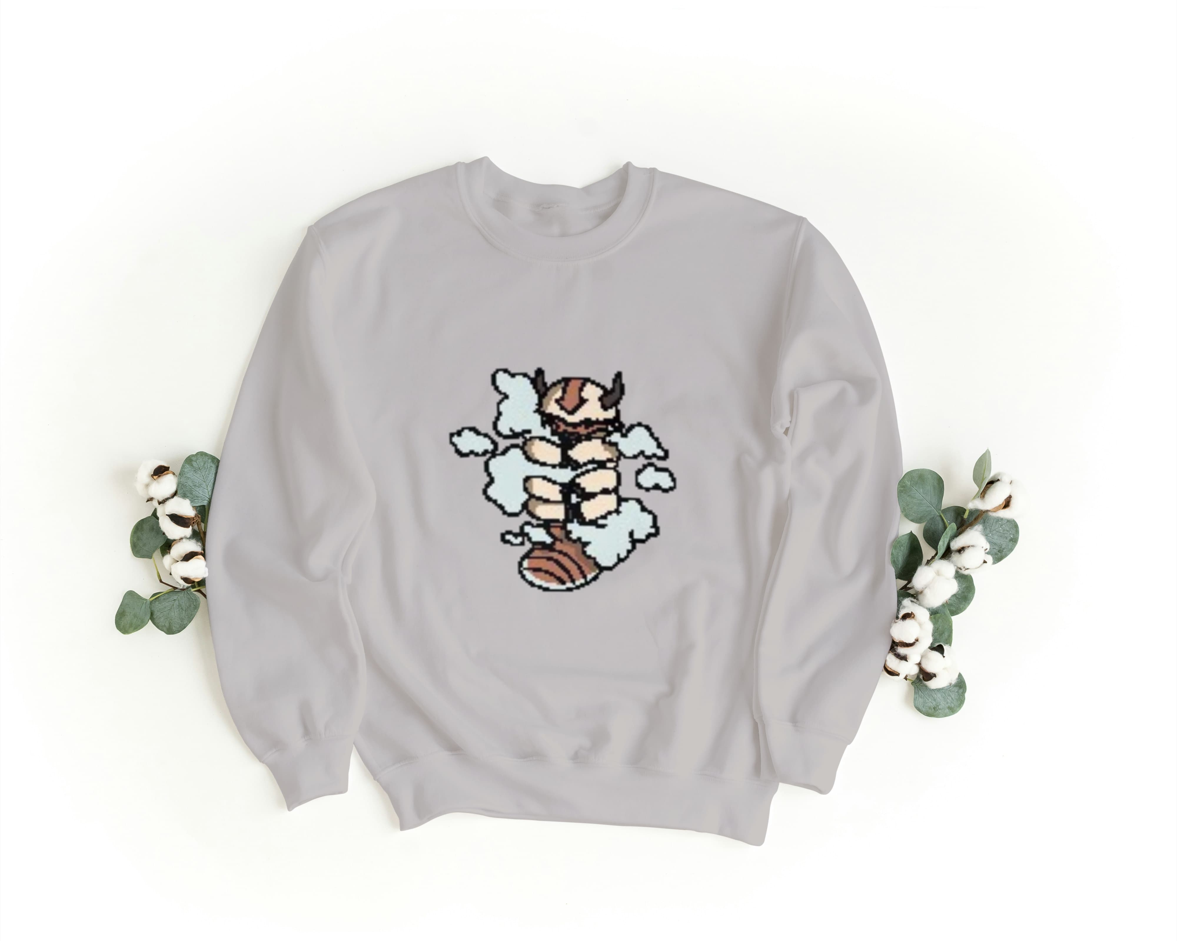 Felpa Ricamata Unisex a Girocollo – Morbida e Confortevole – Design Appa Avatar-Biiply